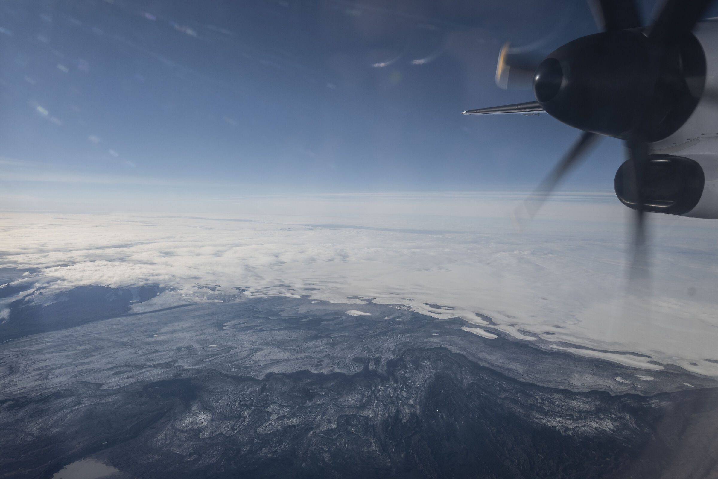The Vatnajokull glacier from the sky
