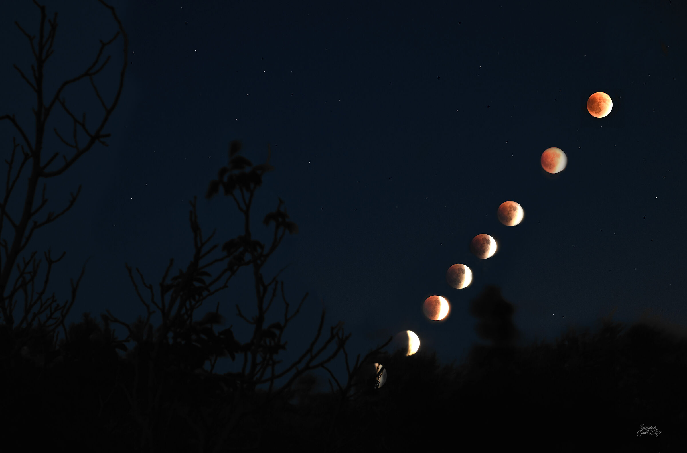 La luna sequenza o quasi...dell'eclissi