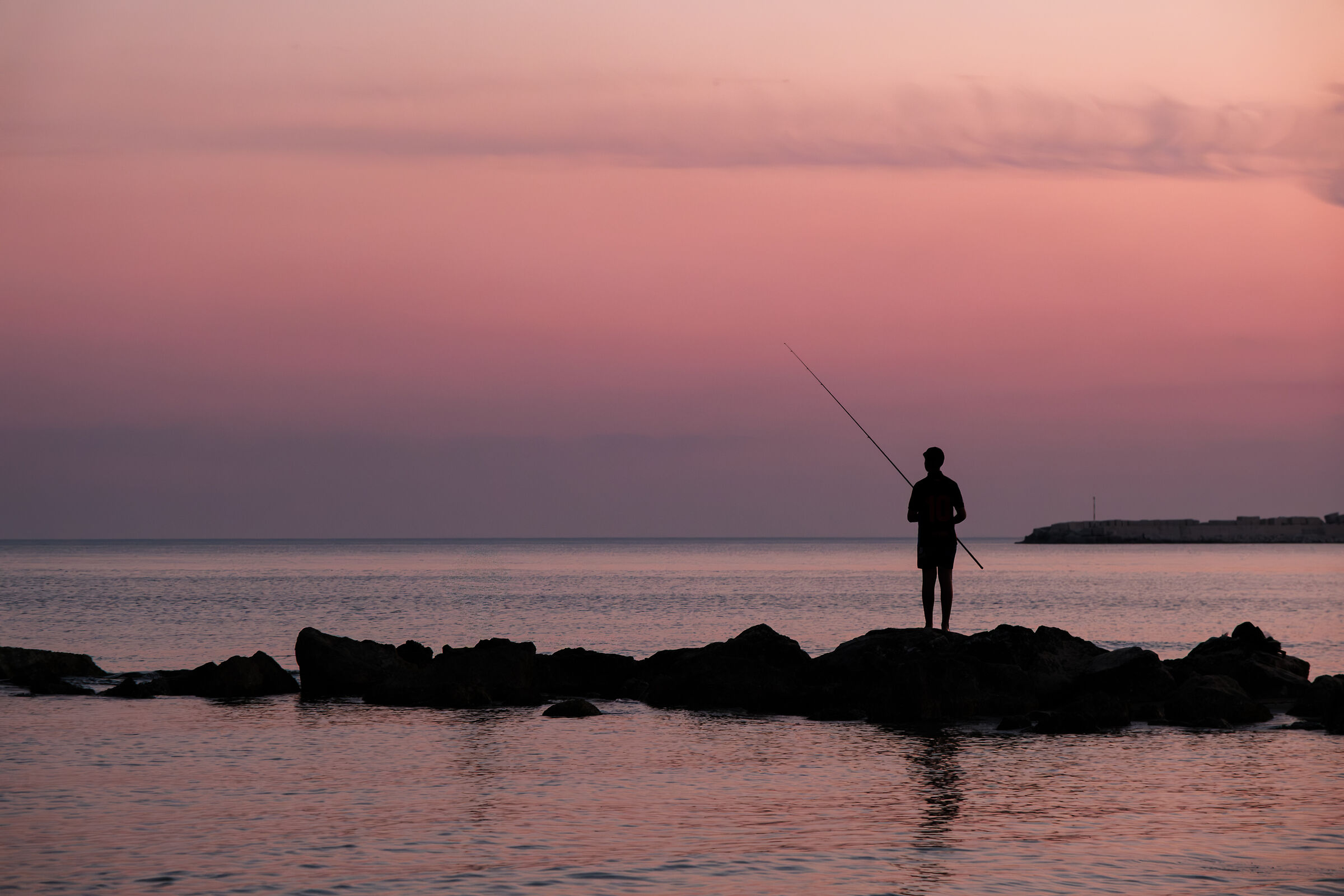 The fisherman at dusk