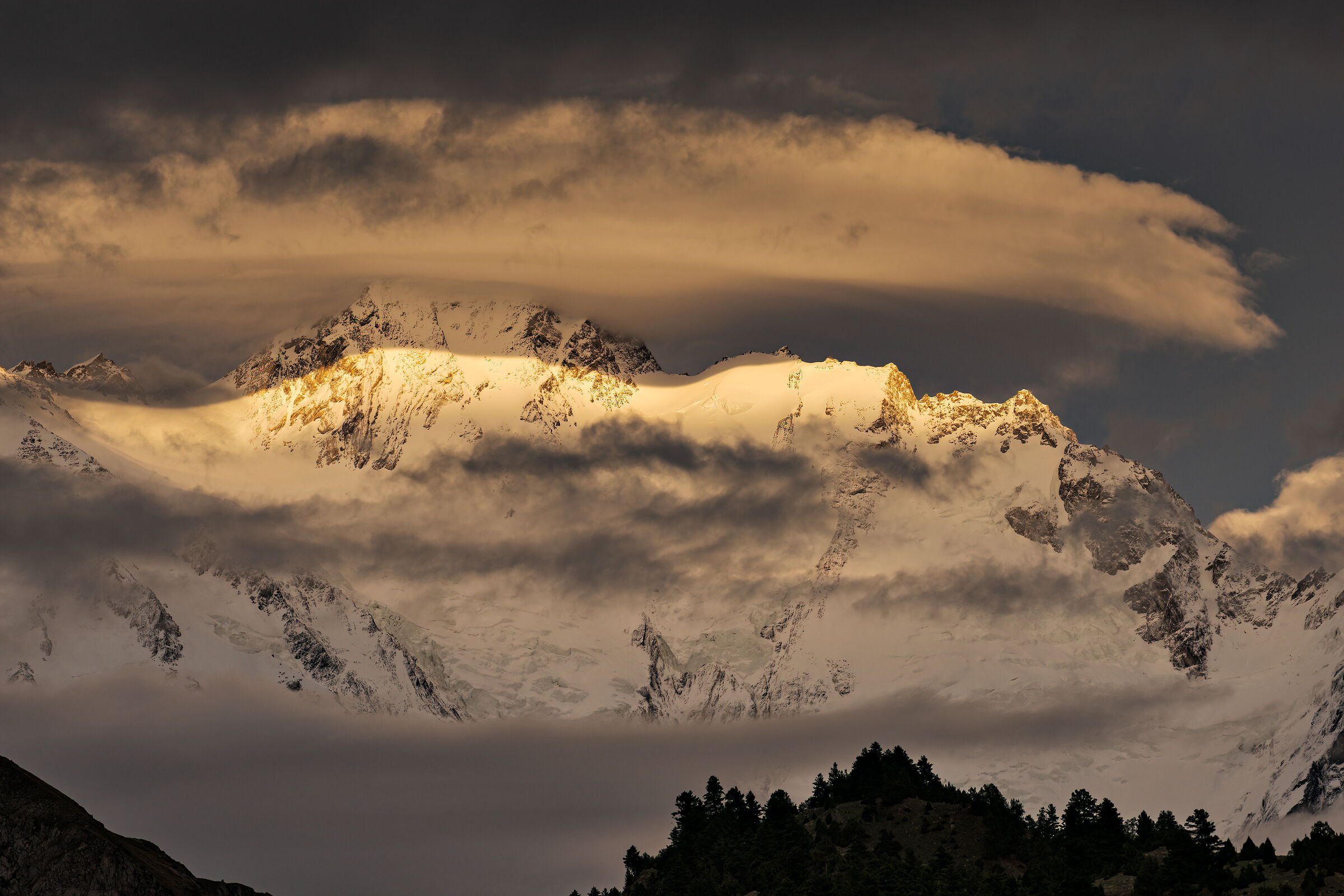 La Parete Diamir dopo il temporale