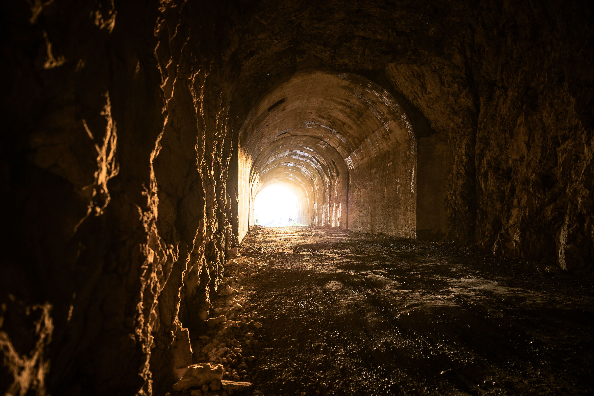 Sunset in the tunnel