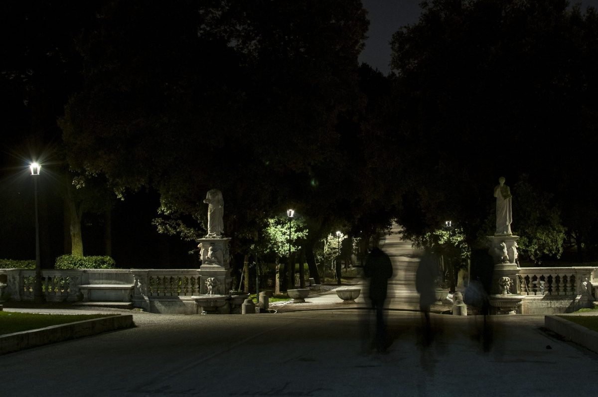 Villa Borghese, notte