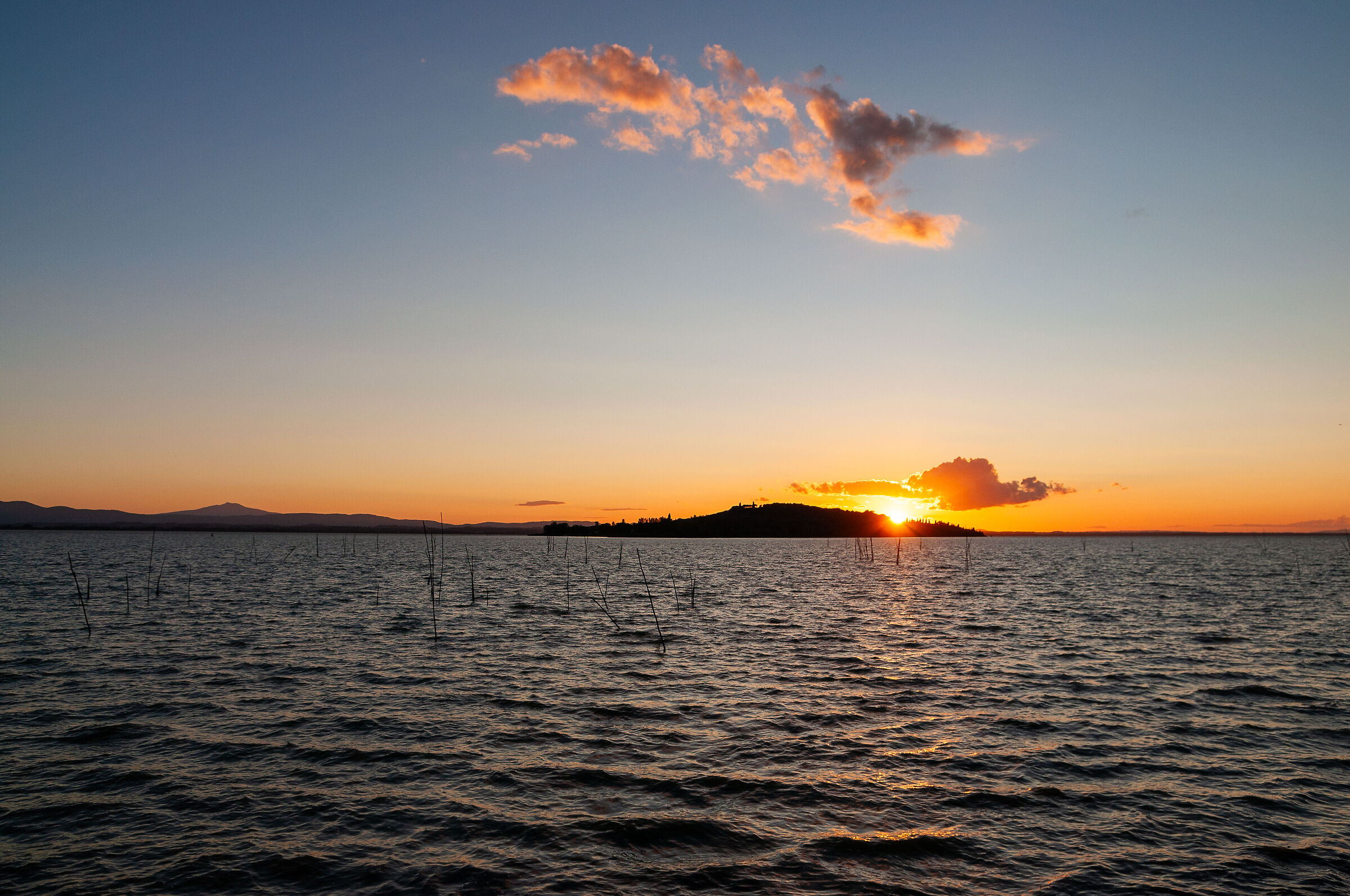 Sunset at Lake Trasimeno