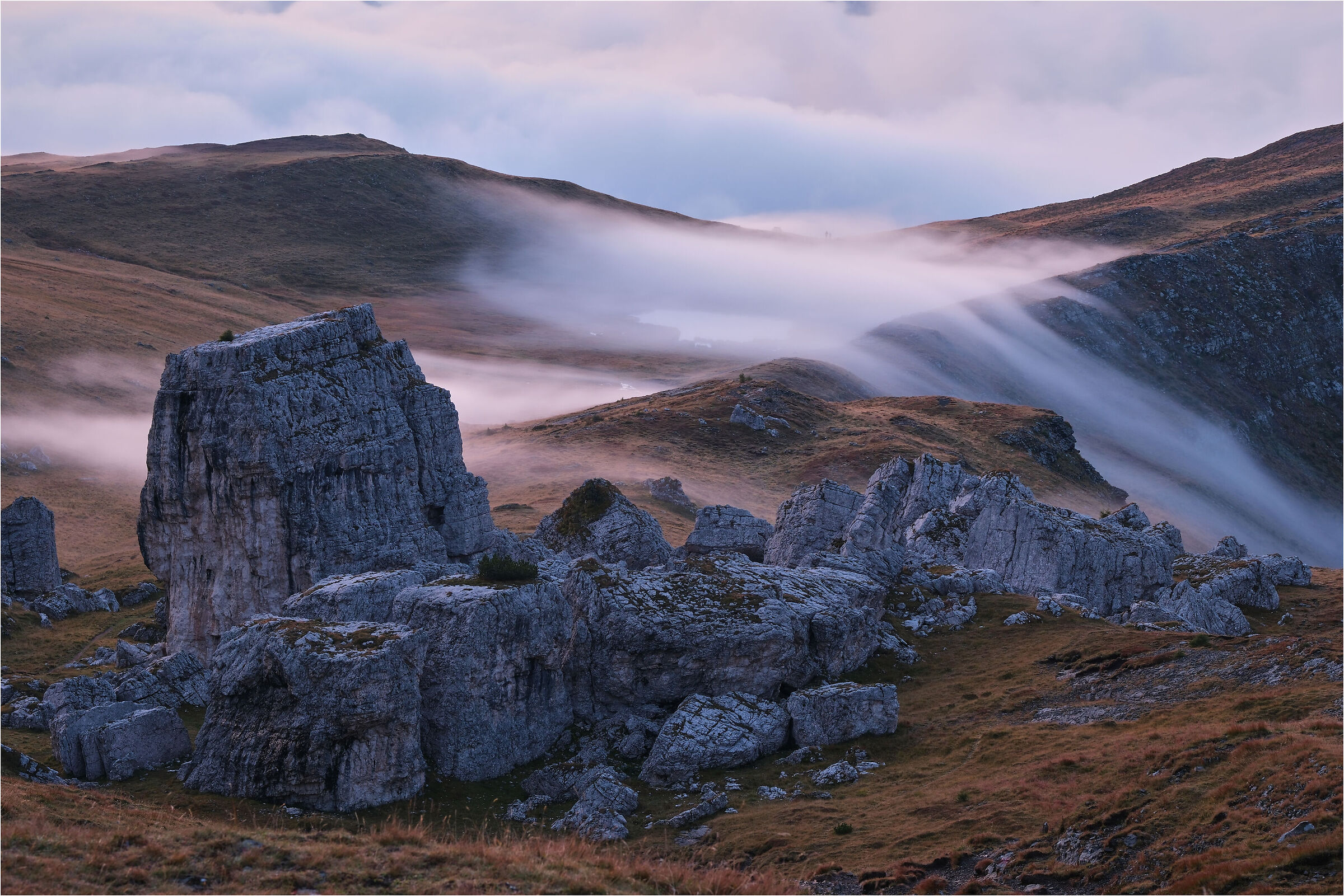 -fog and rocks-