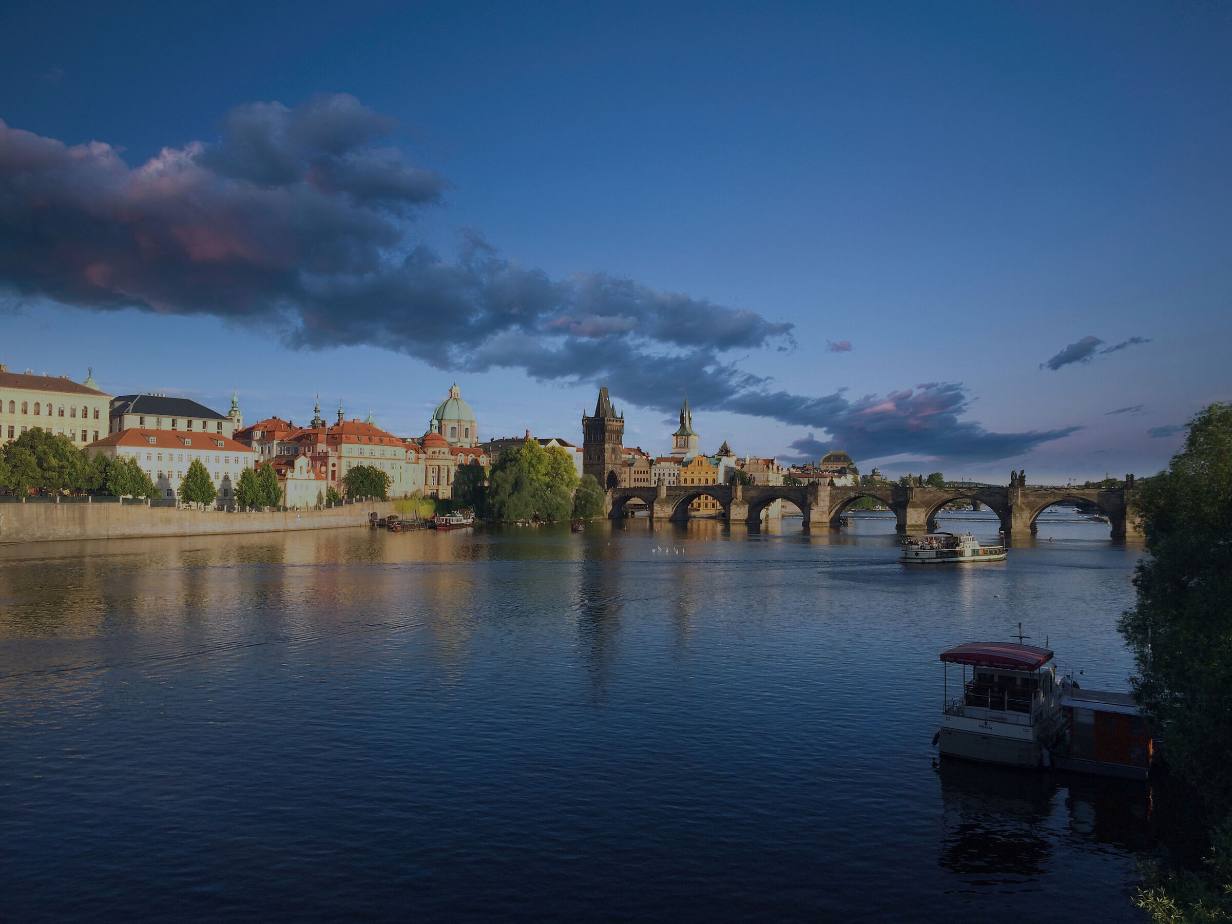 Vltava and Charles Bridge
