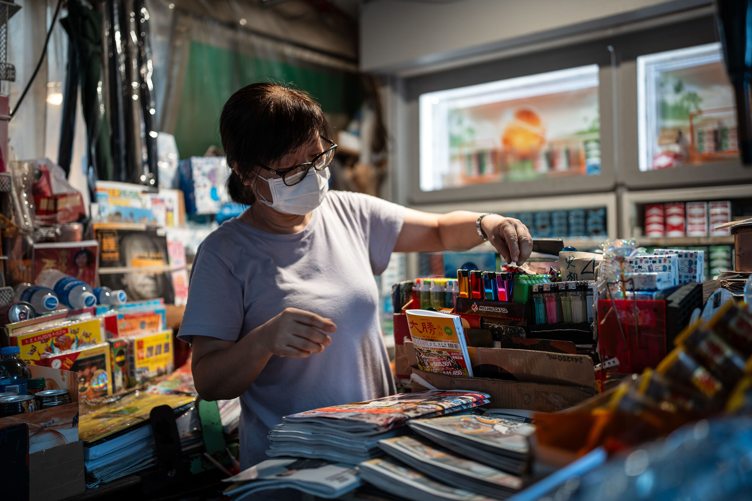 Lady with small shop