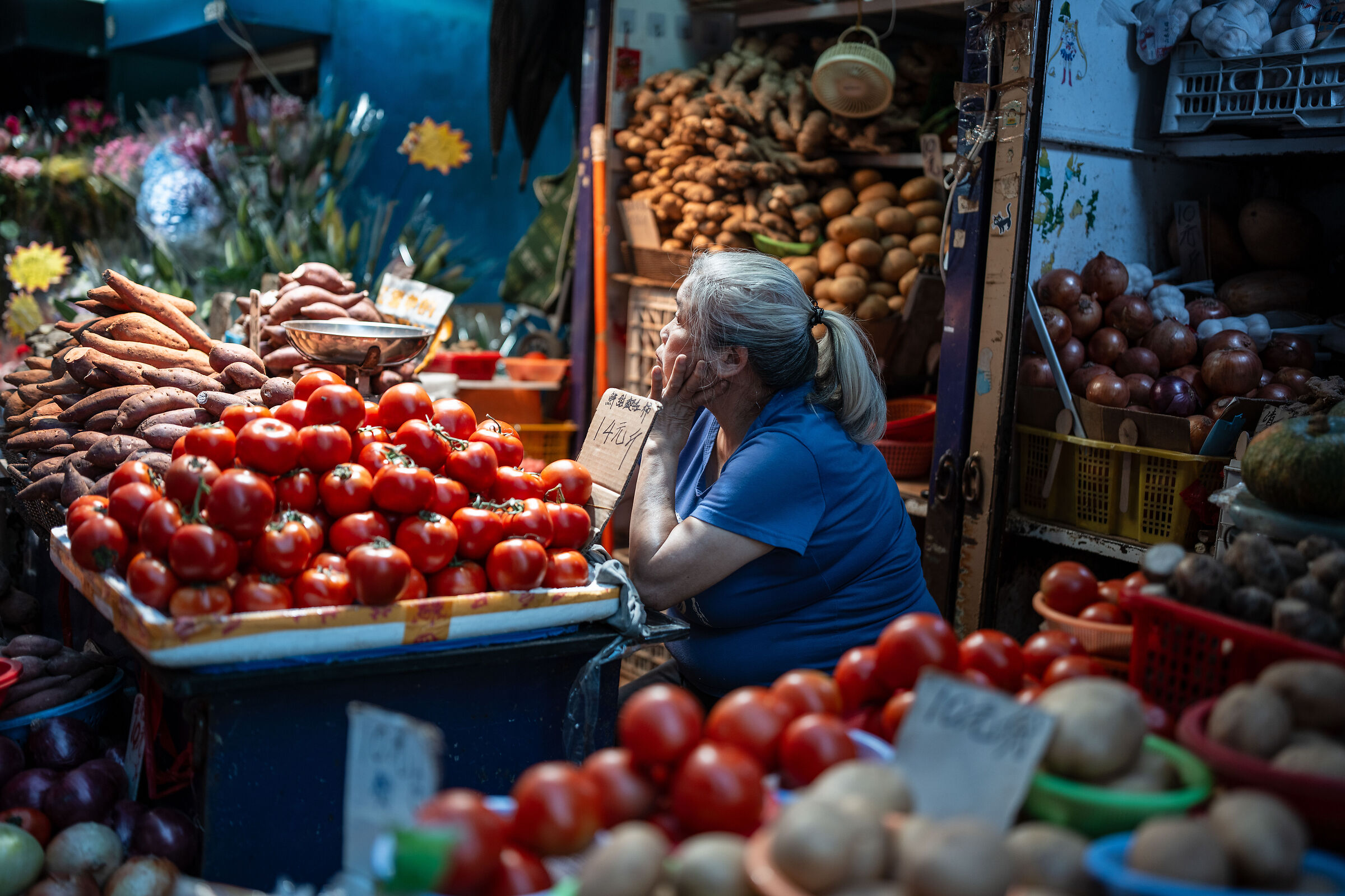 I have tomatoes, onions and potatoes.