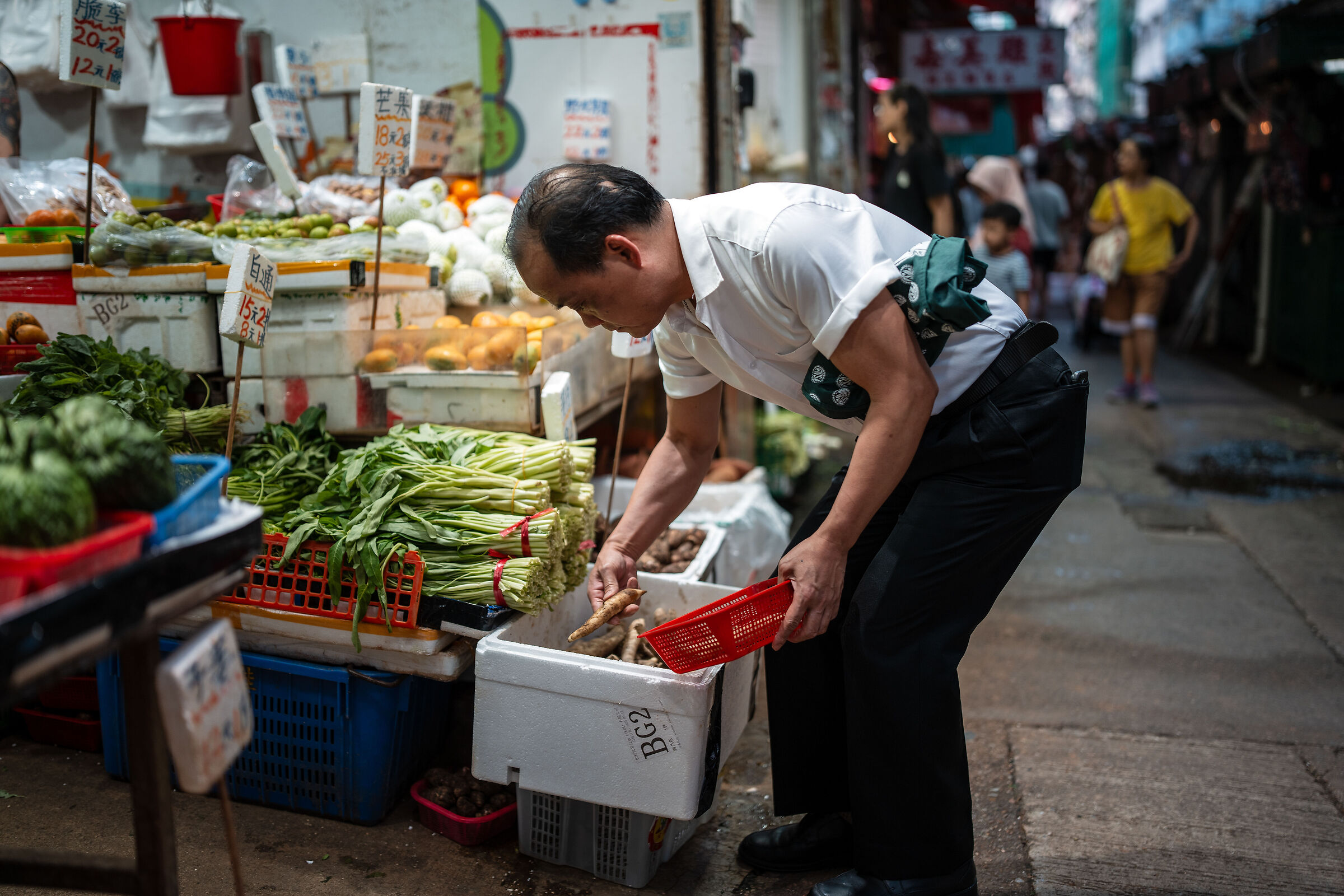 Choosing the vegetables my wife told me