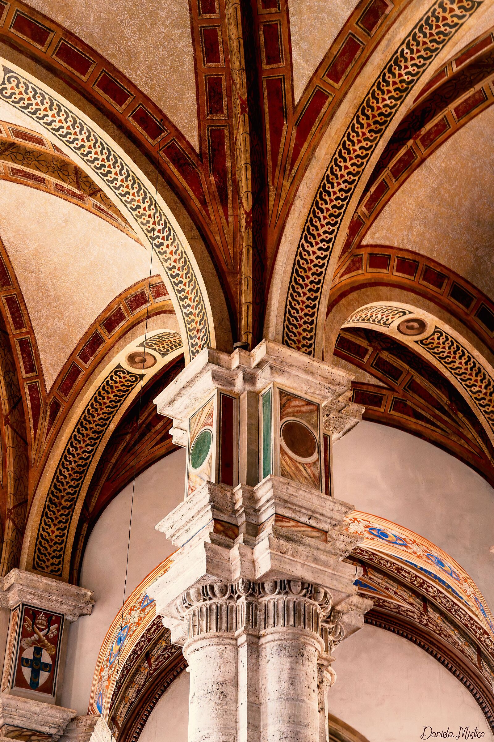 Interior of a church in Val D'Orcia
