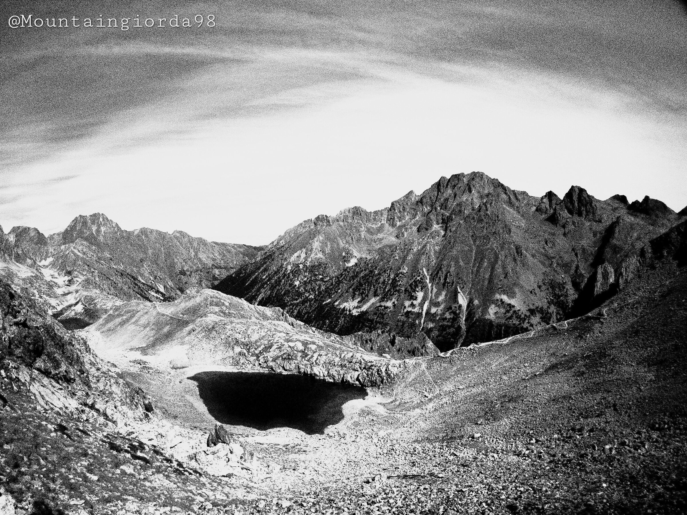 Lago di Fremamorta - catena dei 3000 della valle gesso