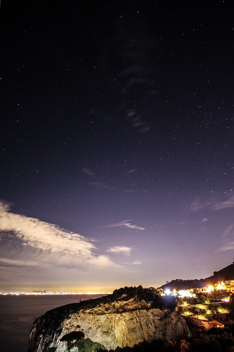 Among the clouds and rocks.