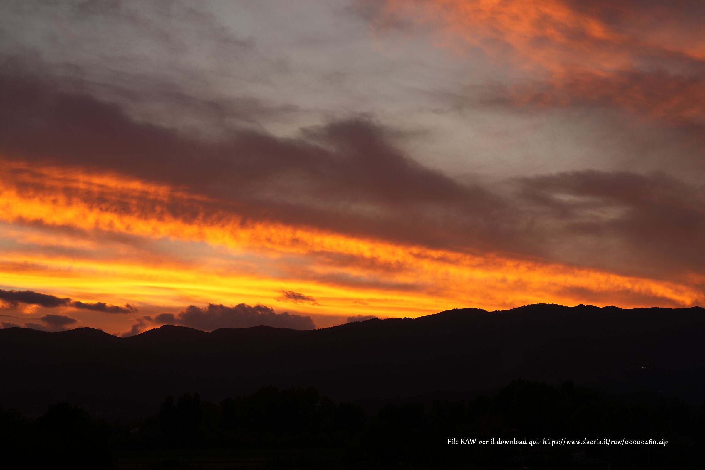 Tramonto in RAW