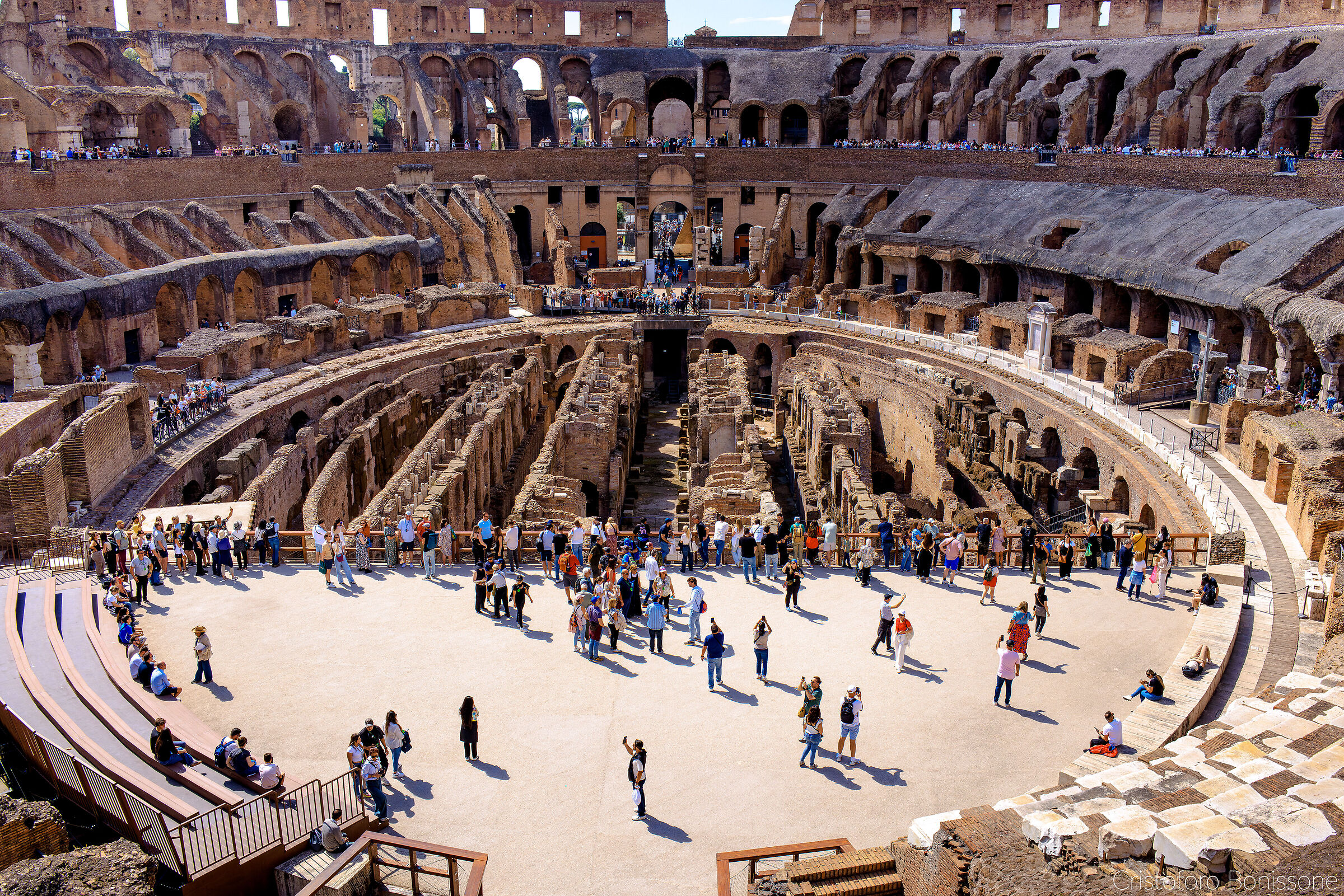 Today the interior of the Colosseum in Rome V2