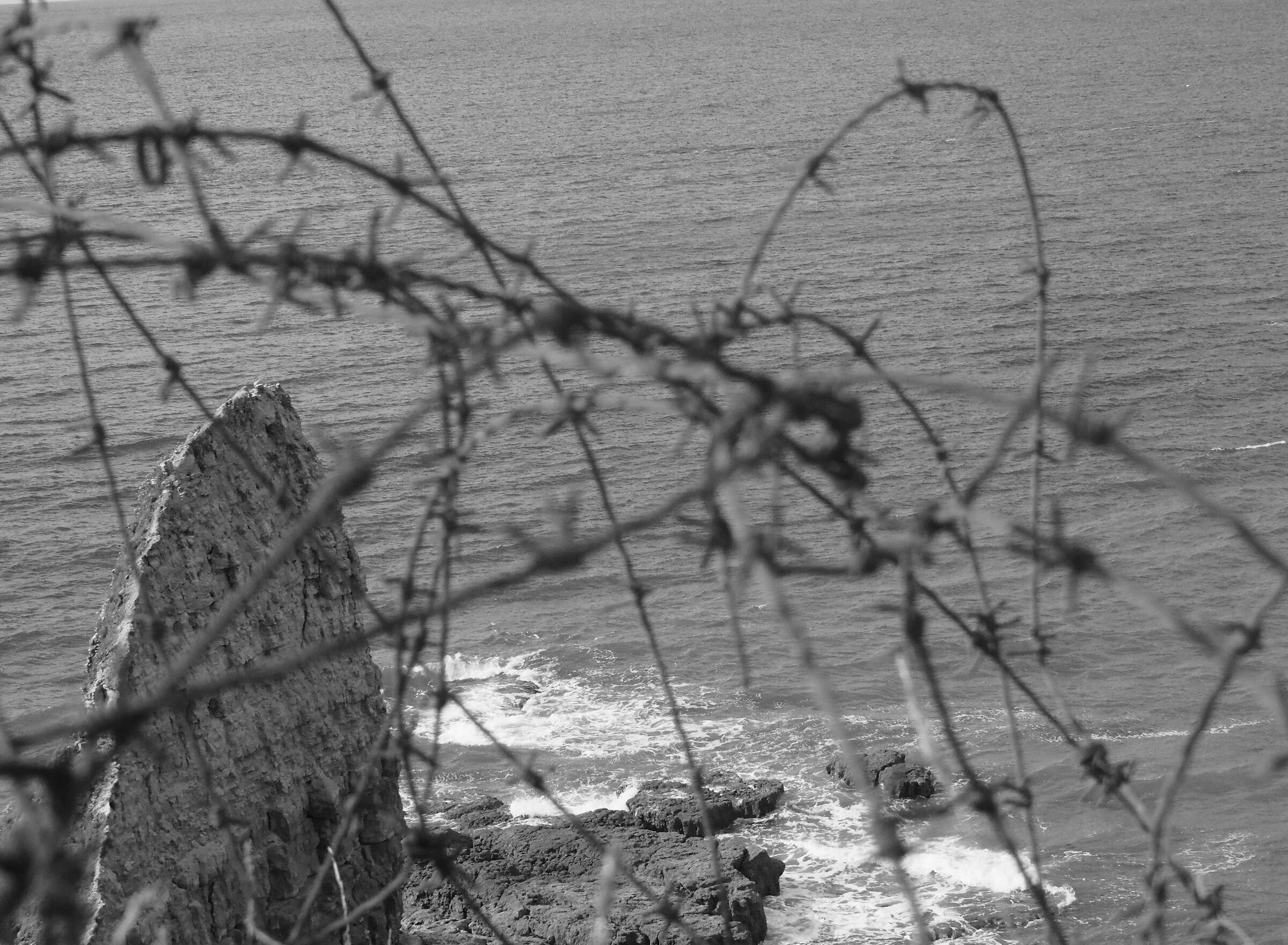 The wall of Omaha Beach
