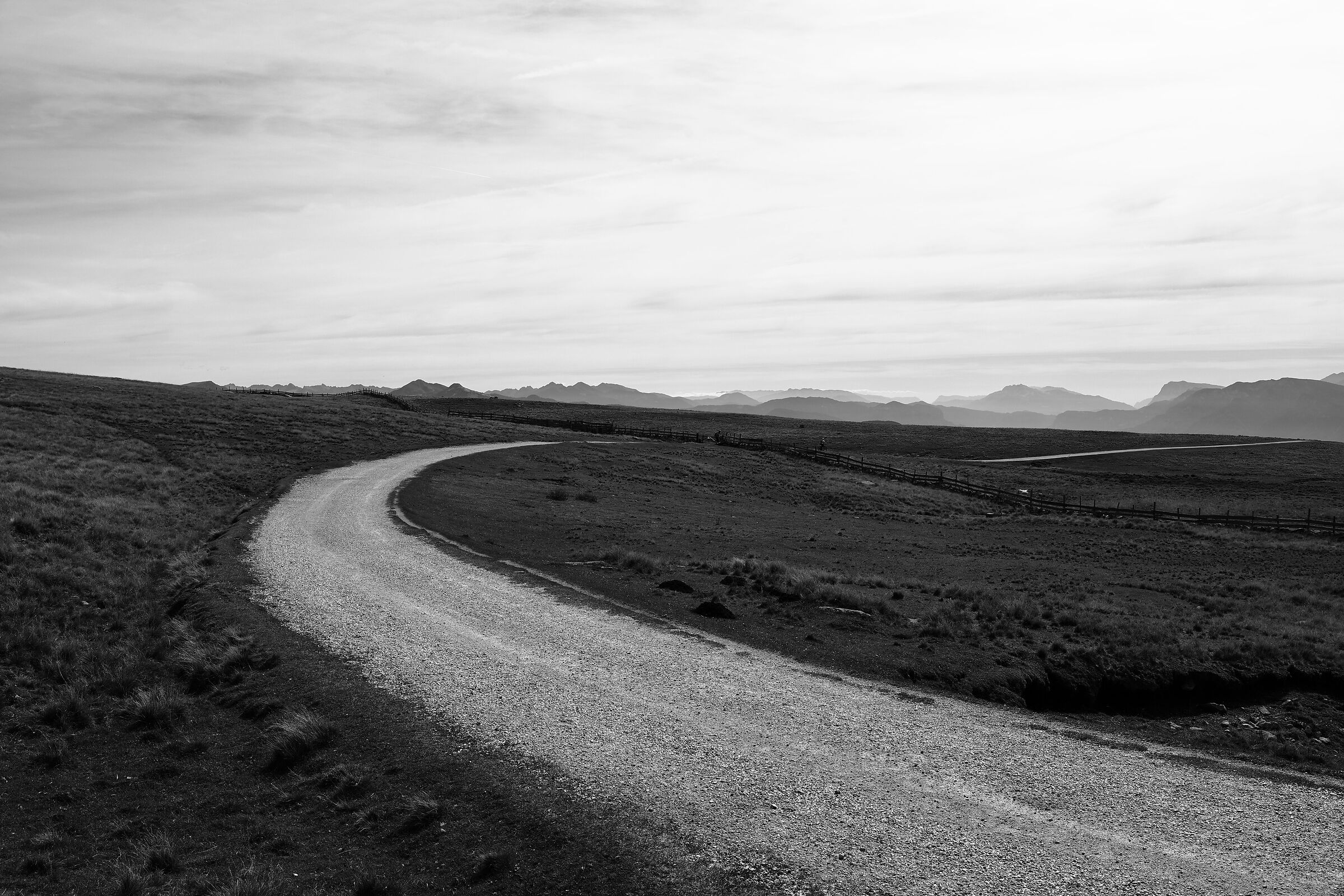 Strada del Renon con vista sulle Dolomiti