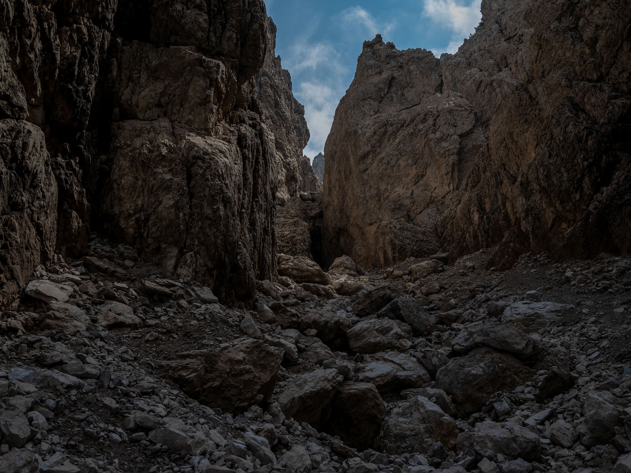 Dentro le viscere della montagna.
