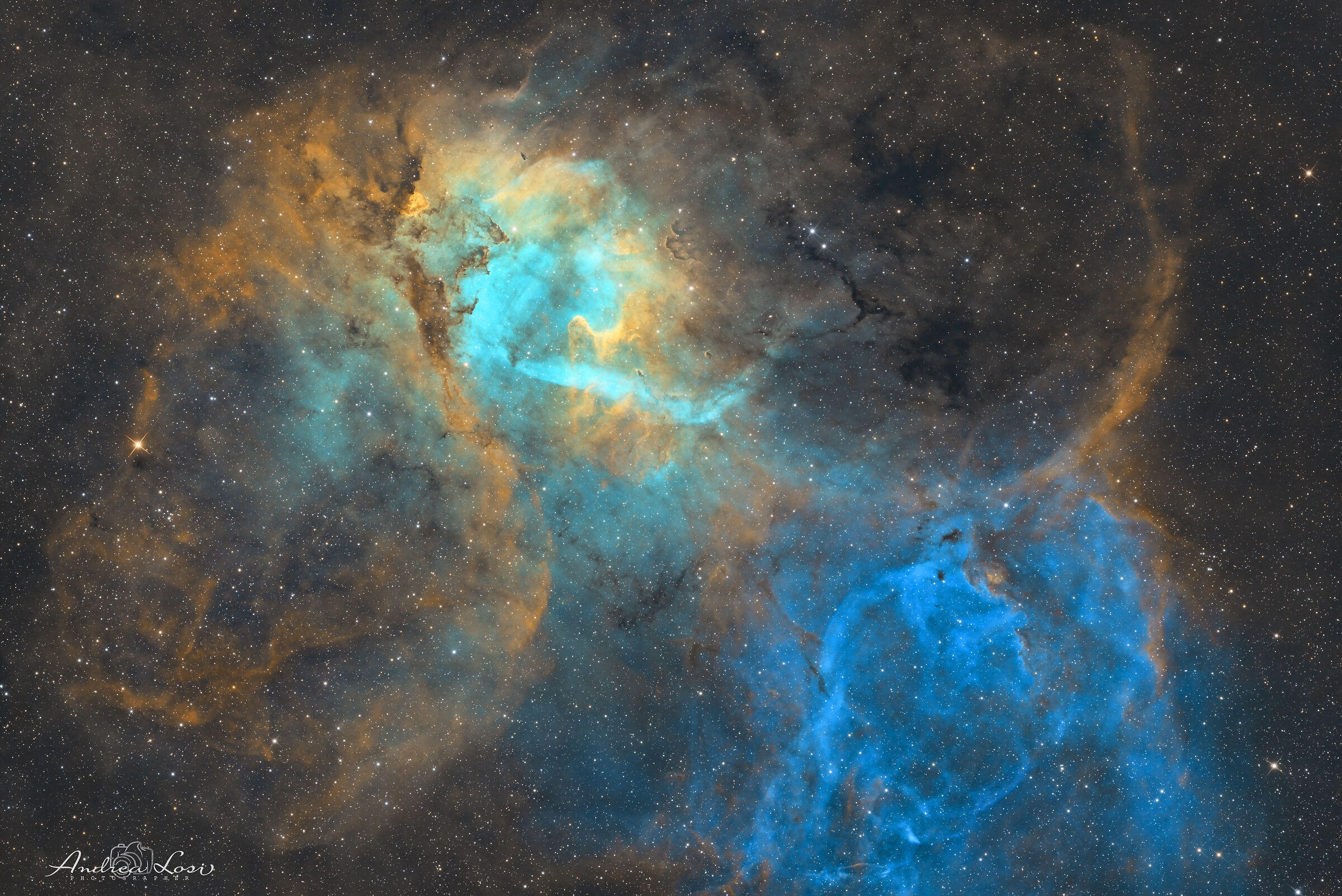 Sh2-132, nicknamed the Lion Nebula