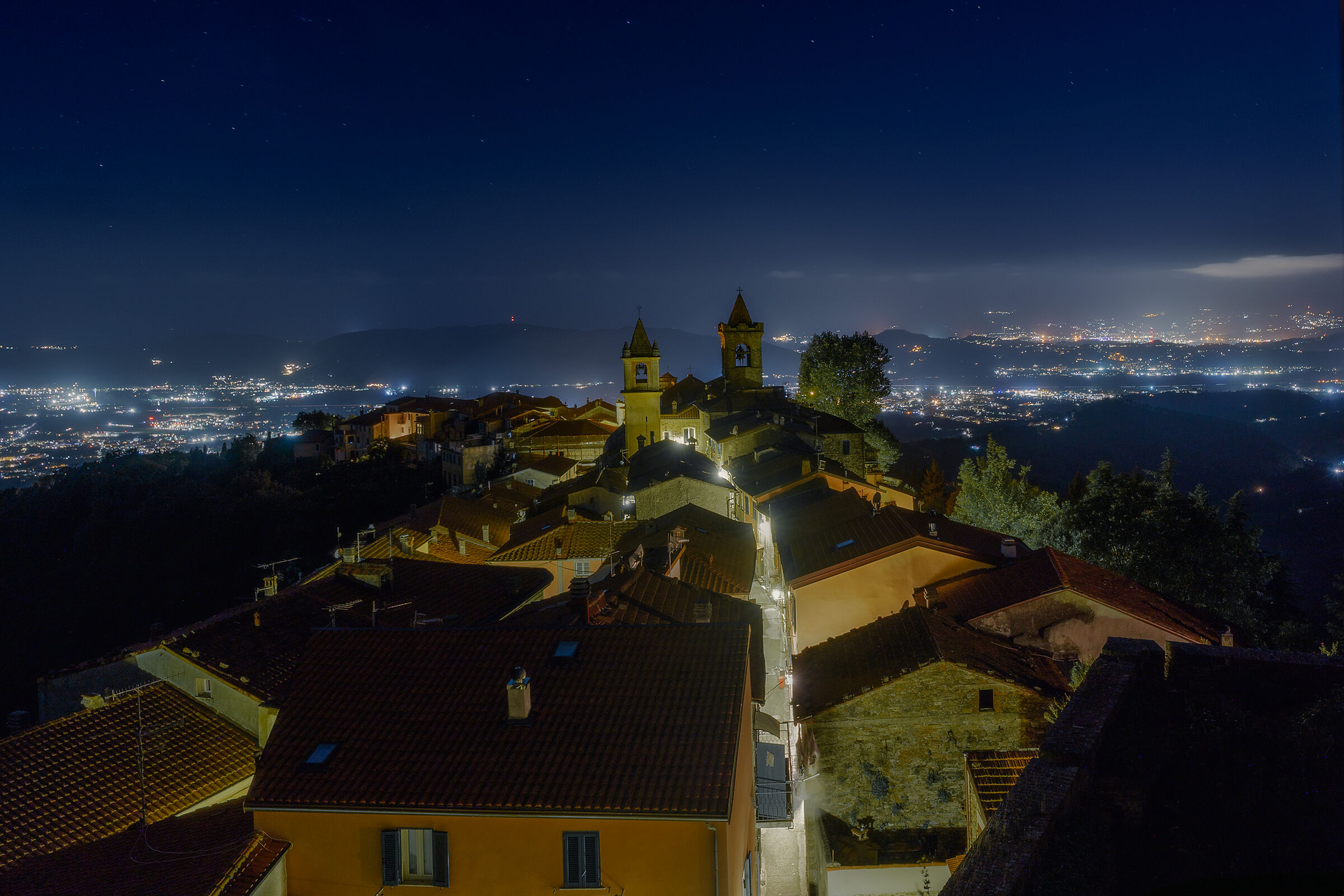 View of the Ligurian Sea from Fosdinovo Castle