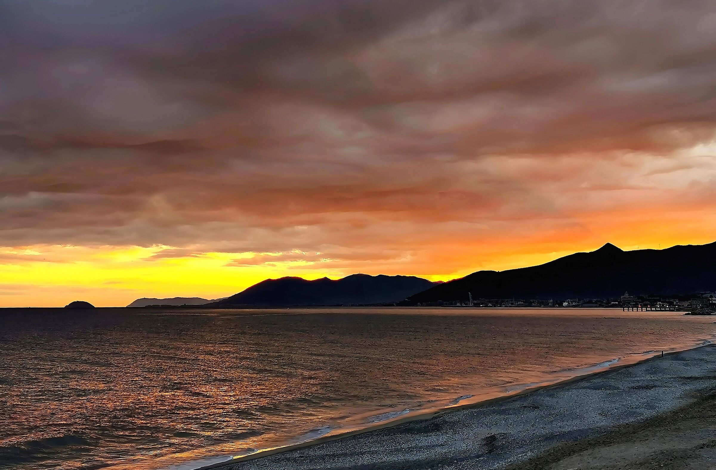 Liguria: Tramonto invernale -2