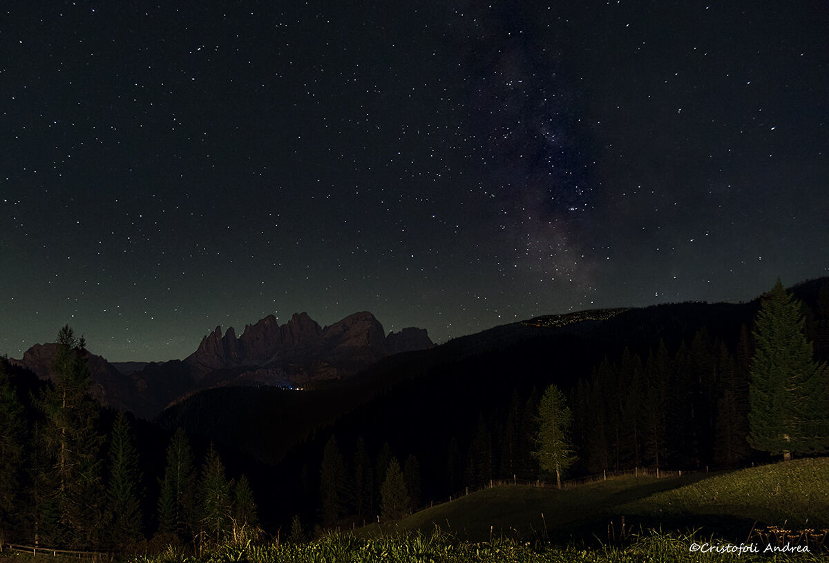 Via Lattea dal passo San Pellegrino