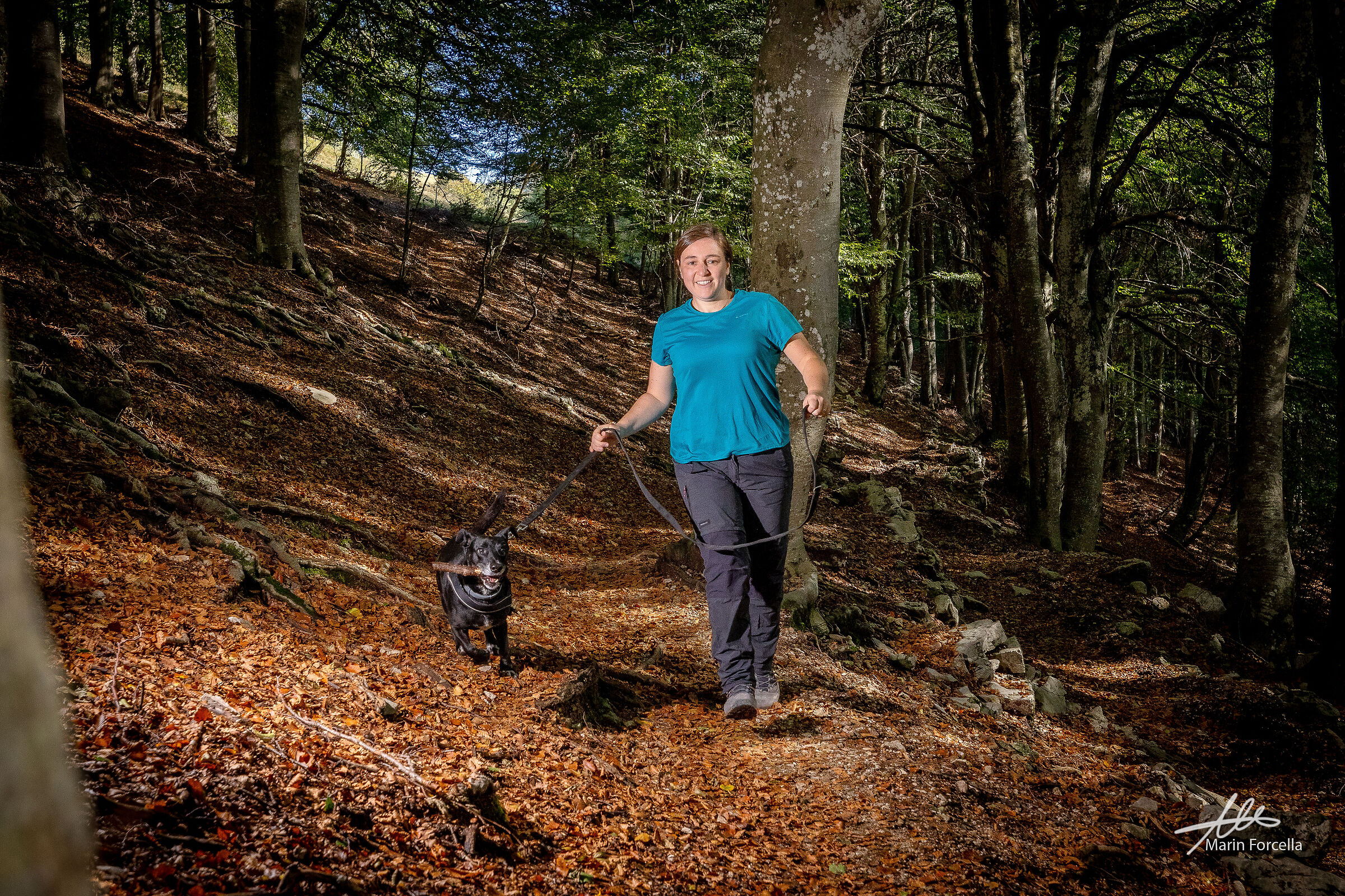 Running in the woods
