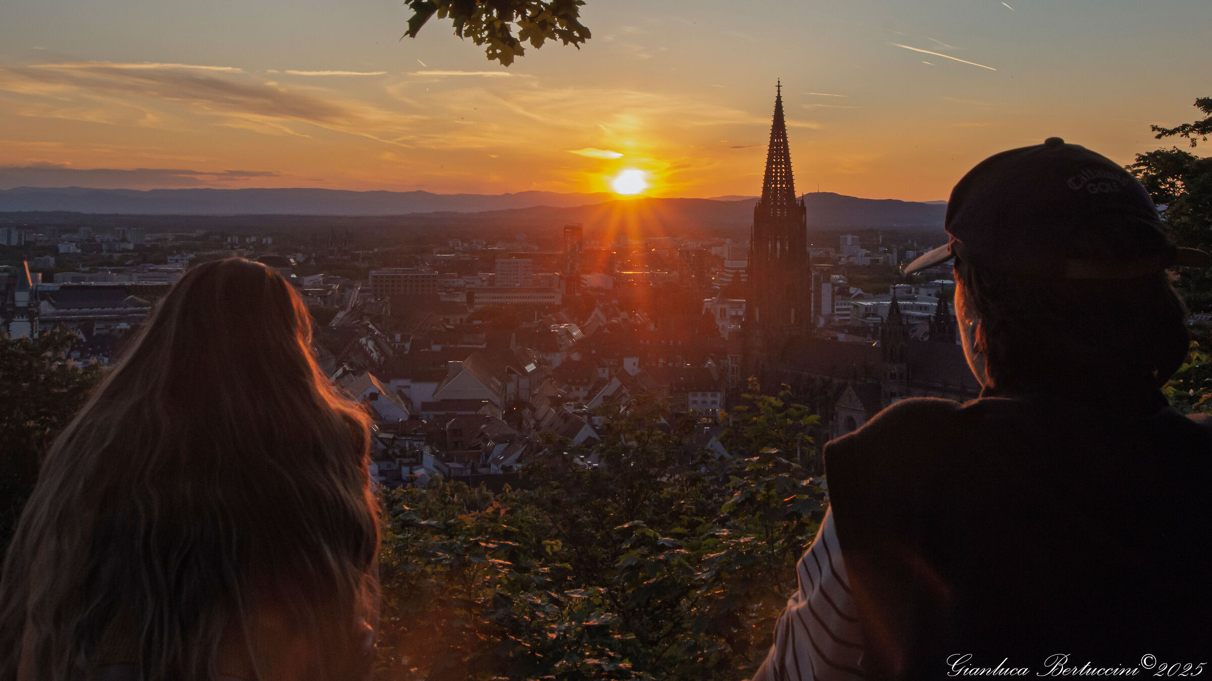 Looking the sunset in Freiburg