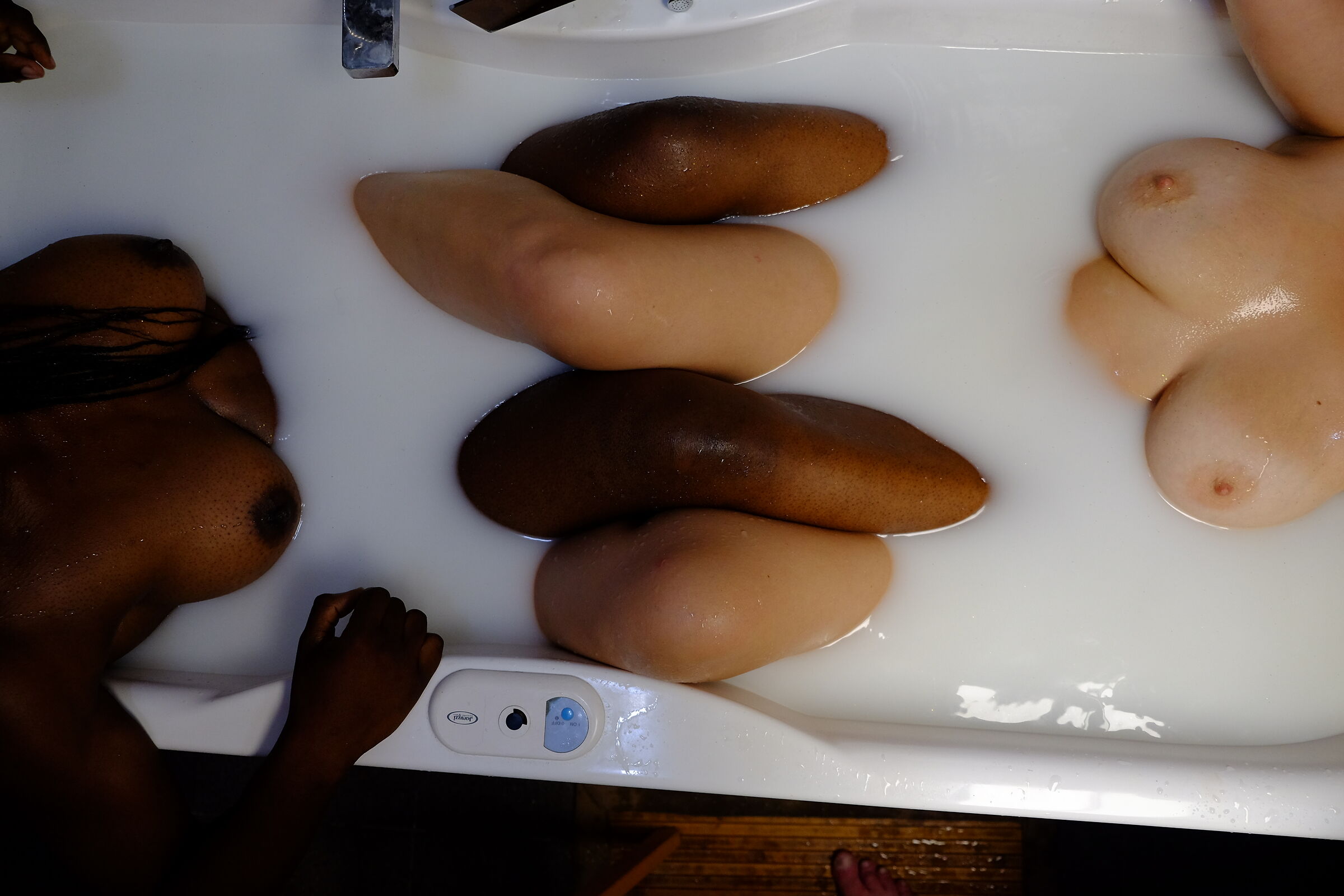 Cream, chocolate and cream