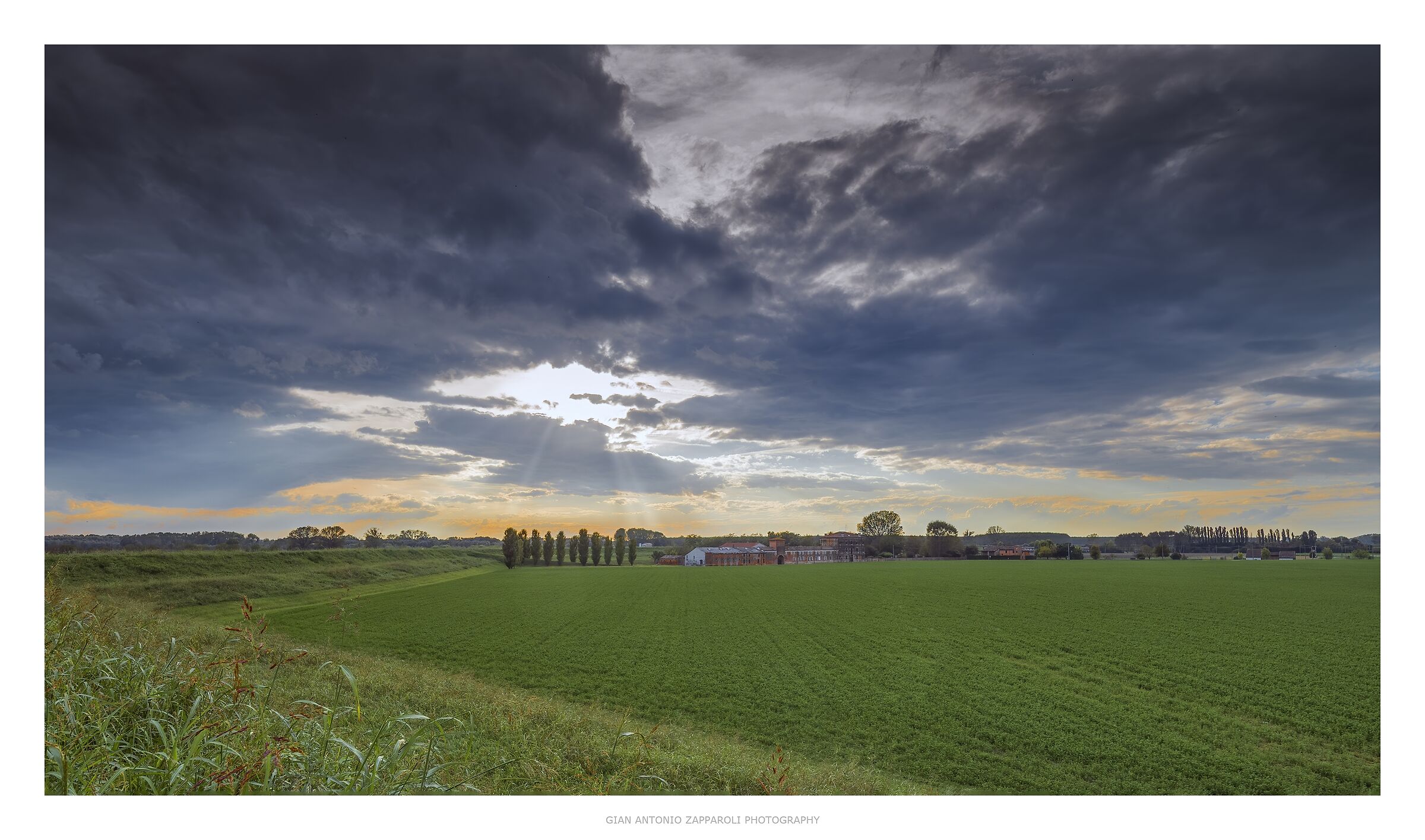 View from a bank of the Po