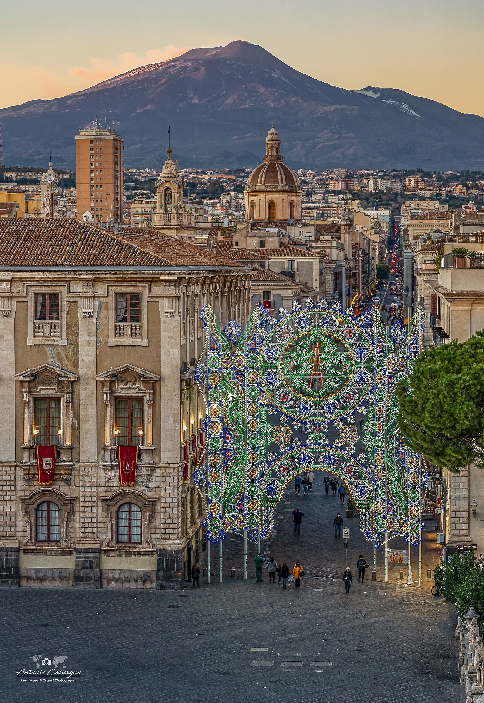 Via Etnea ed Etna - Catania
