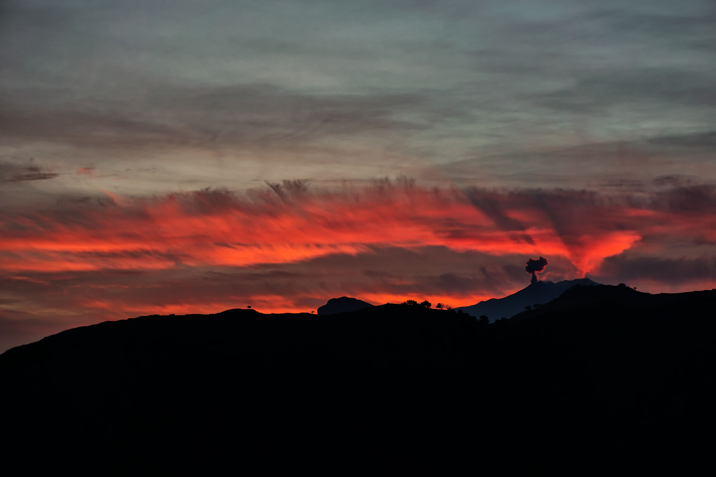 Tramonto La forma dell'Eruzione