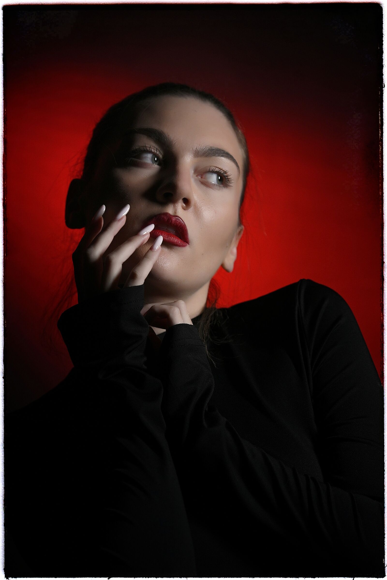 Red and Black Portrait