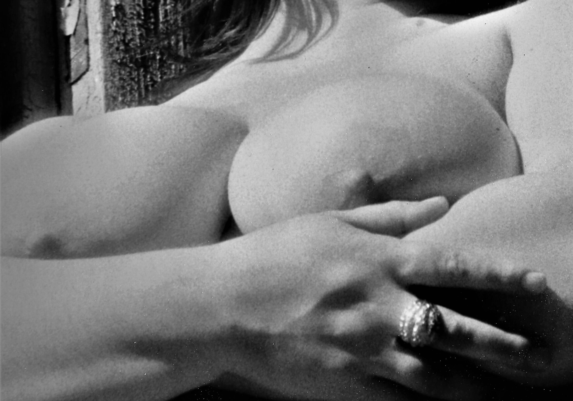 We went through the fields, through the farmyards.