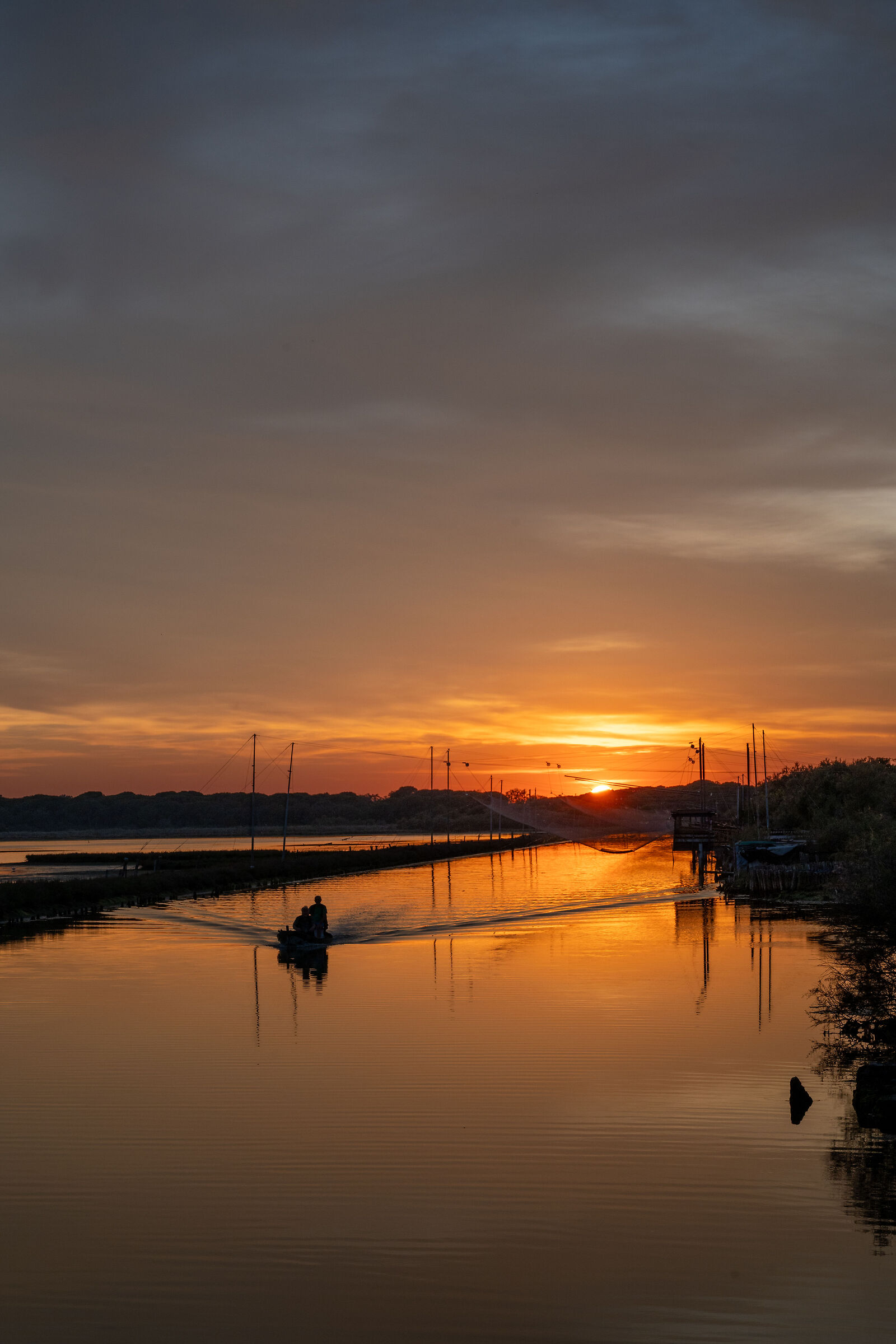 Tramonto in Pialassa