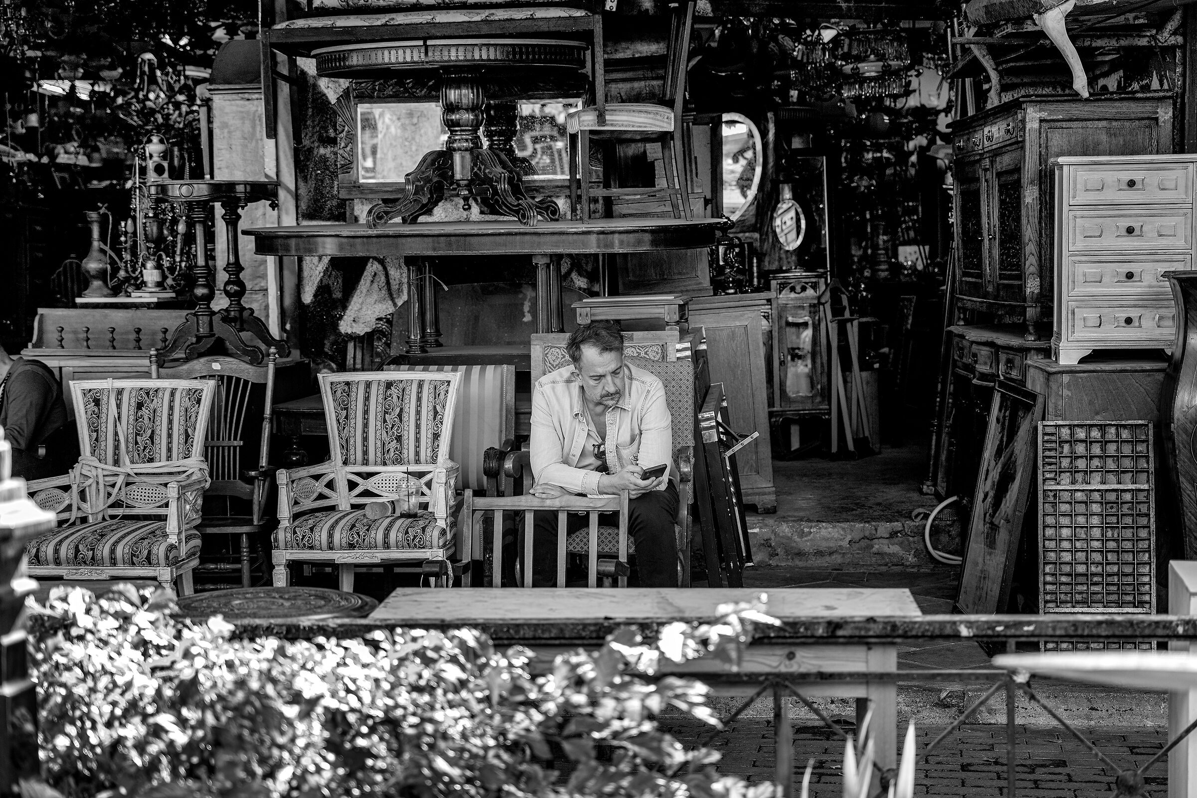 Waiting for customers...