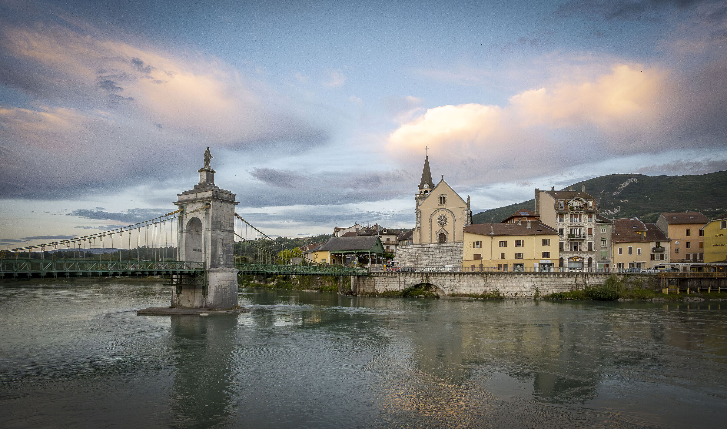 Haute-Savoie, Rhone River and Seyssel, Haute-Savoie, Haute-S...