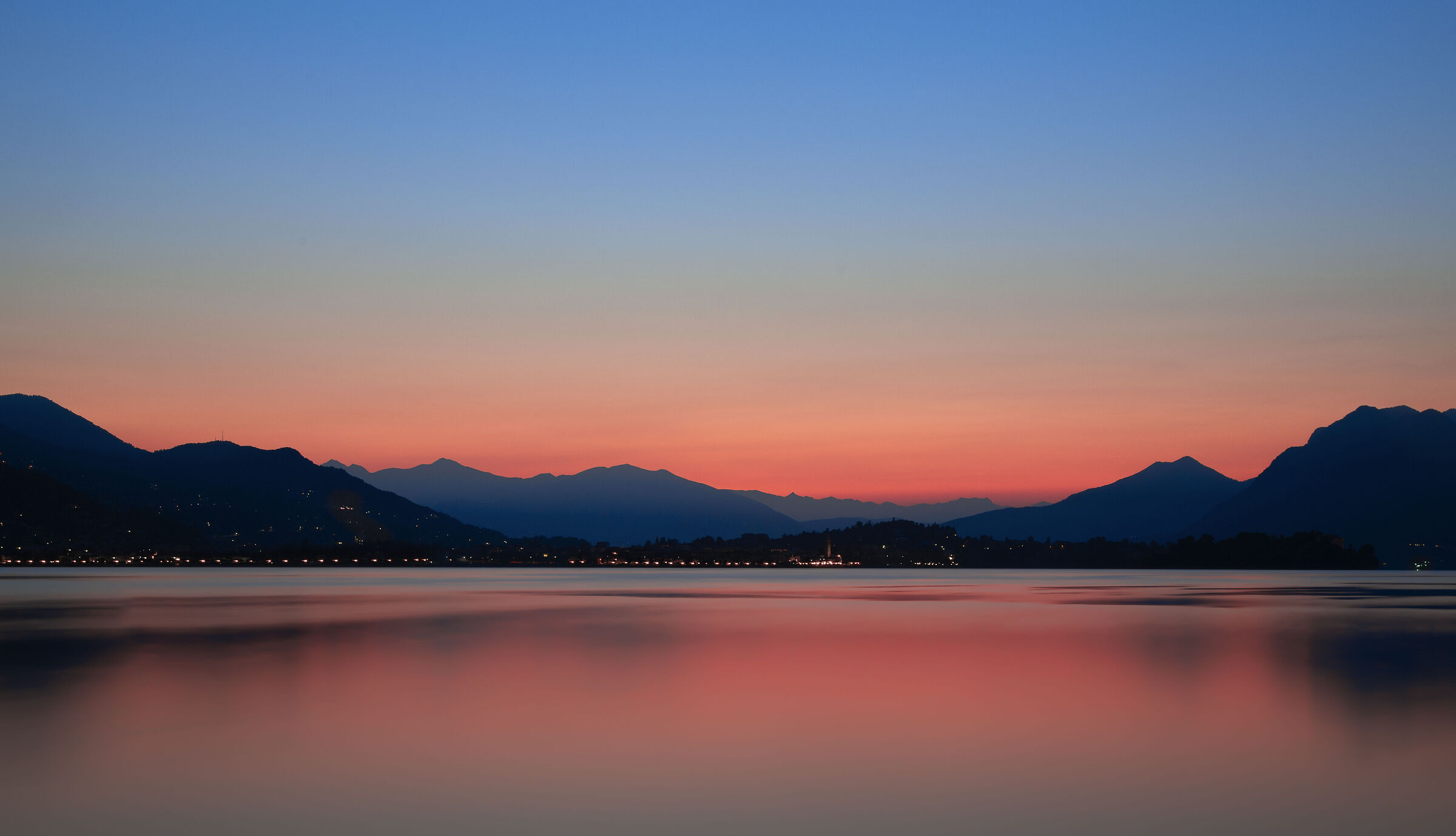 tramonto nel Verbano