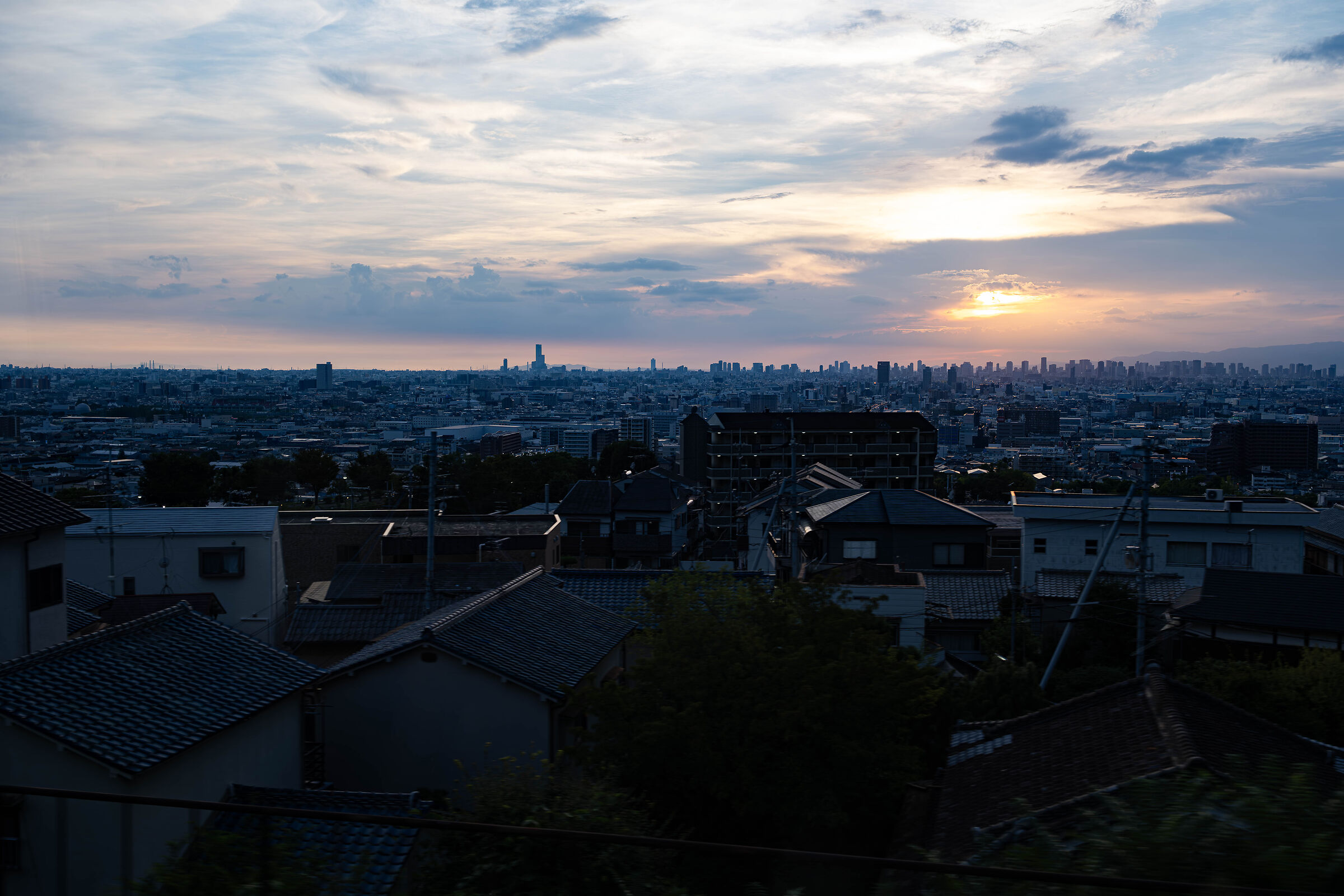 Sunset over Osaka