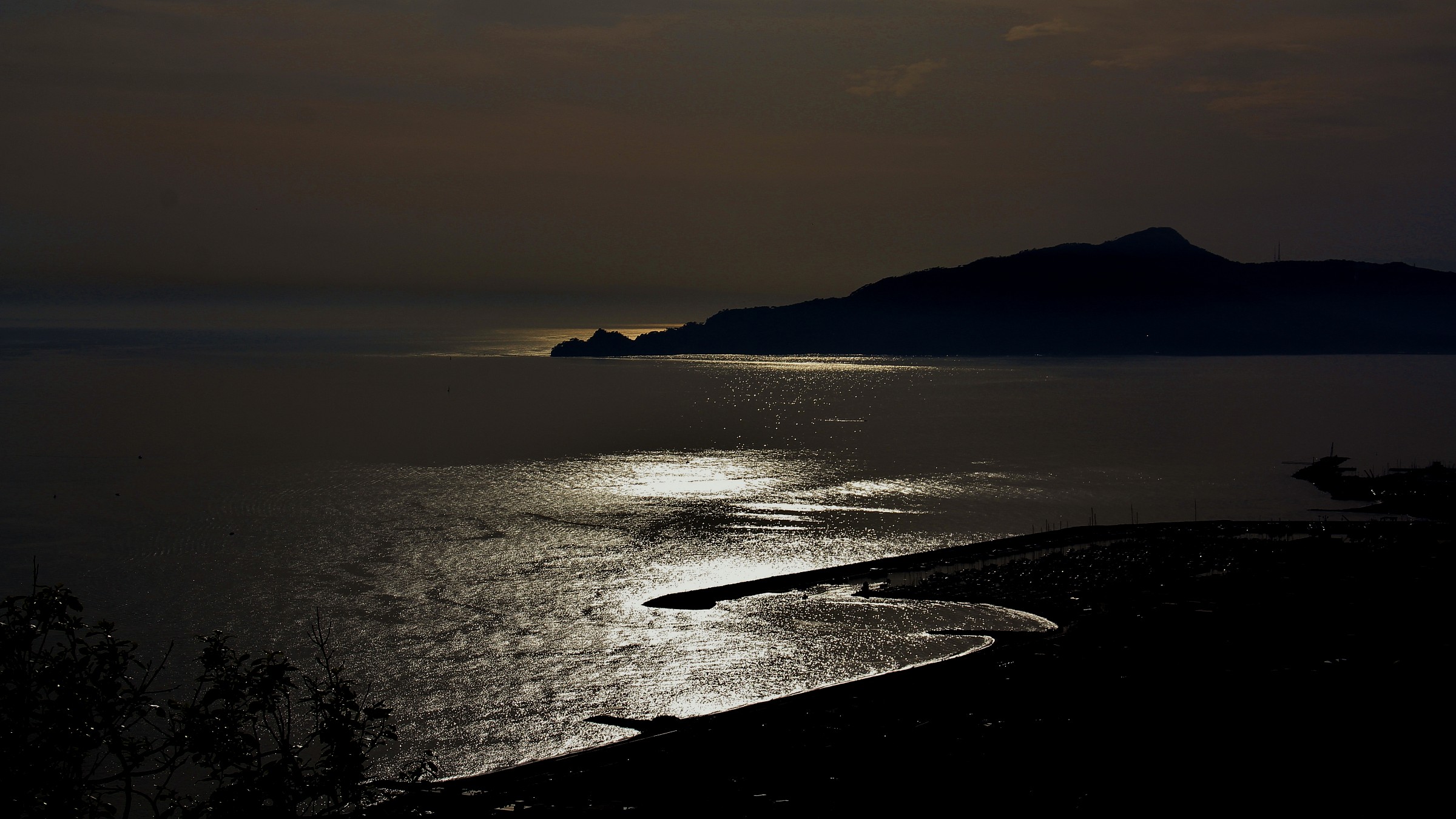 Golfo del Tigullio, promontorio di Portofino nella sera