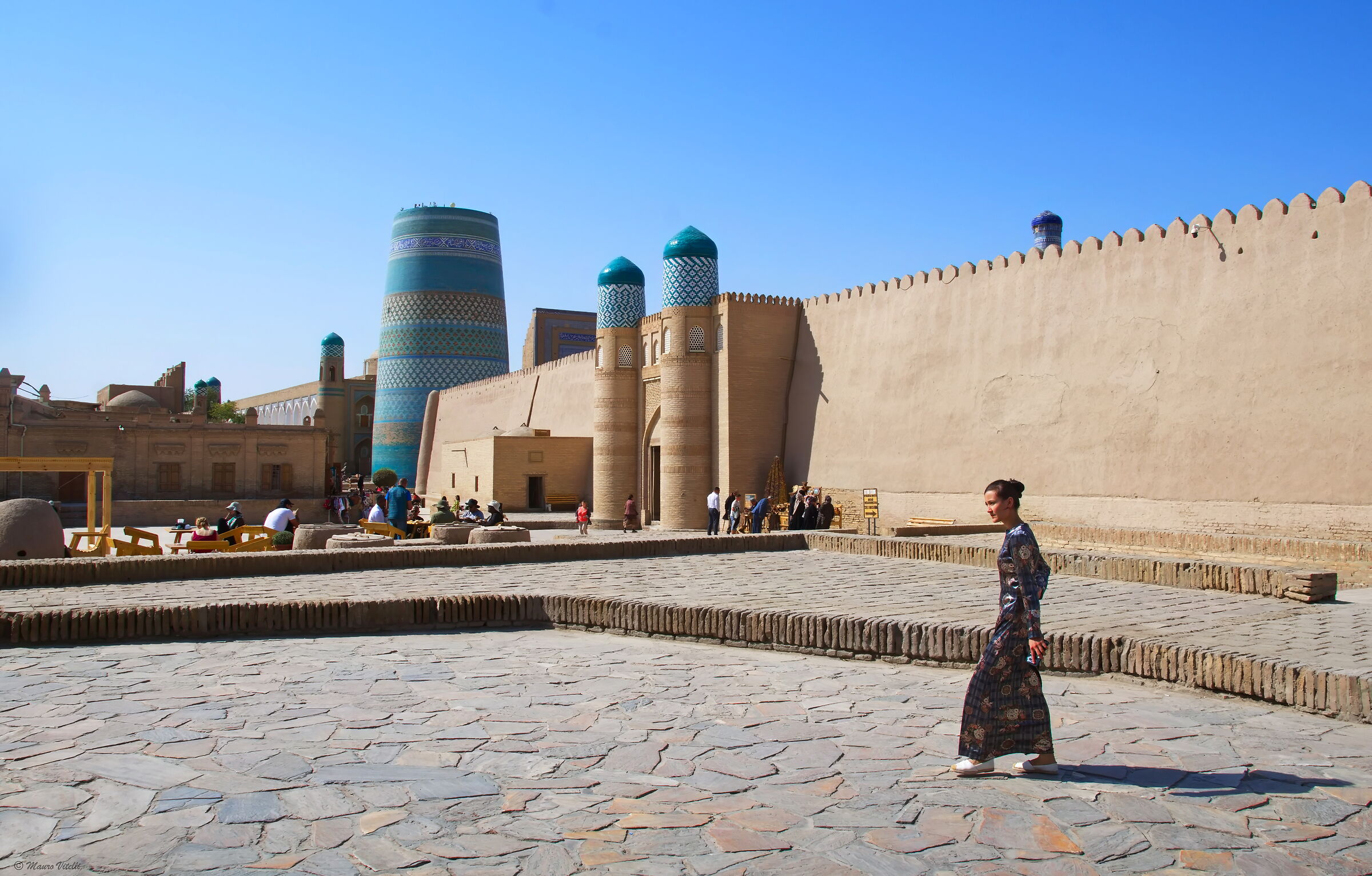 Town of Khiva-minaret, Kalta Minor, Uzbekistan