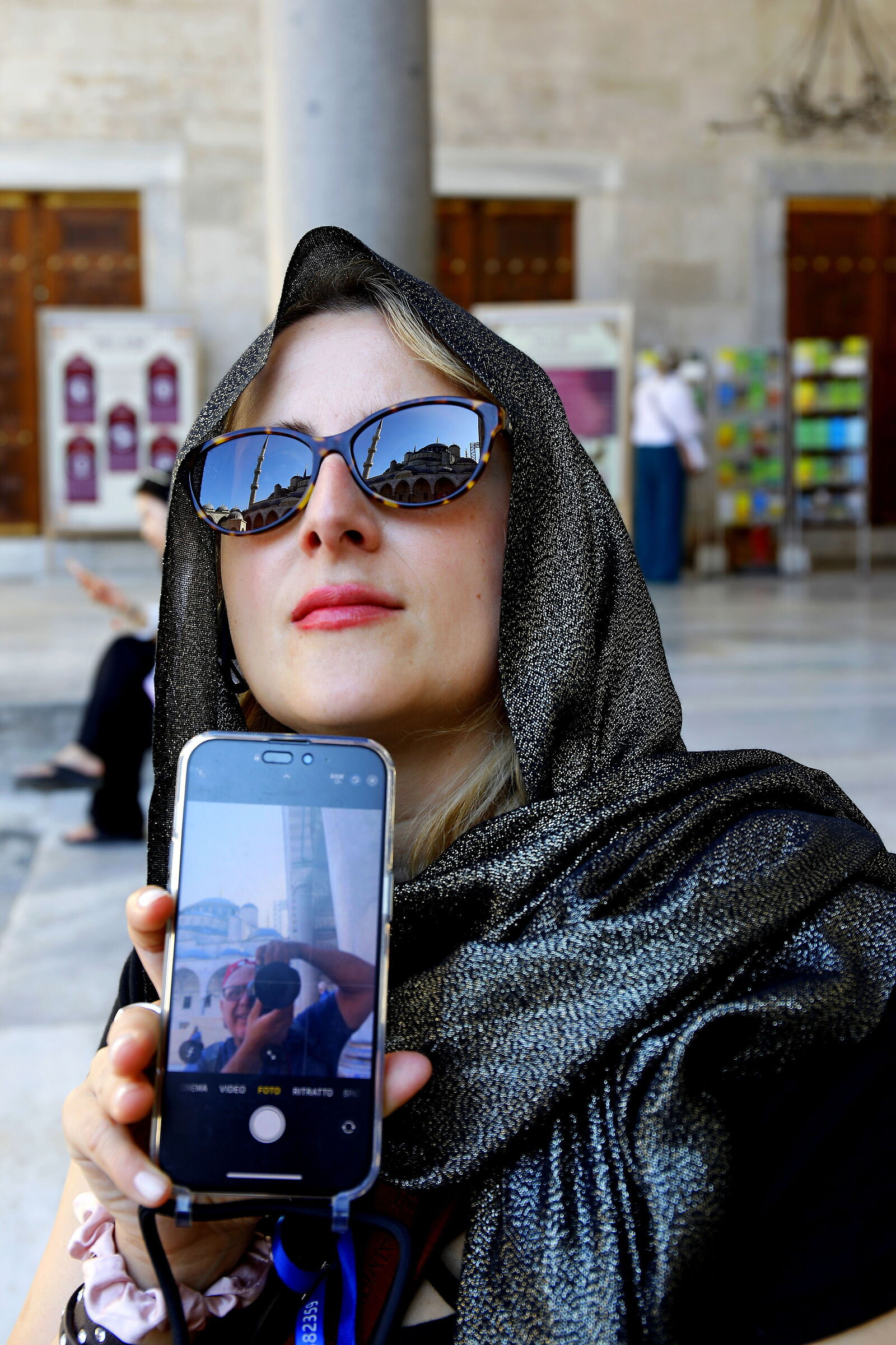 the photo to the photo of the person who is photographed and...