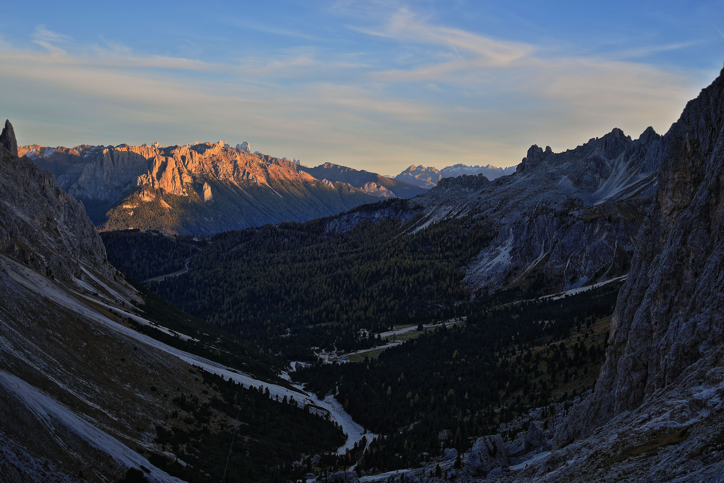 View of the Gardeccia valley from the Vajolet refuge