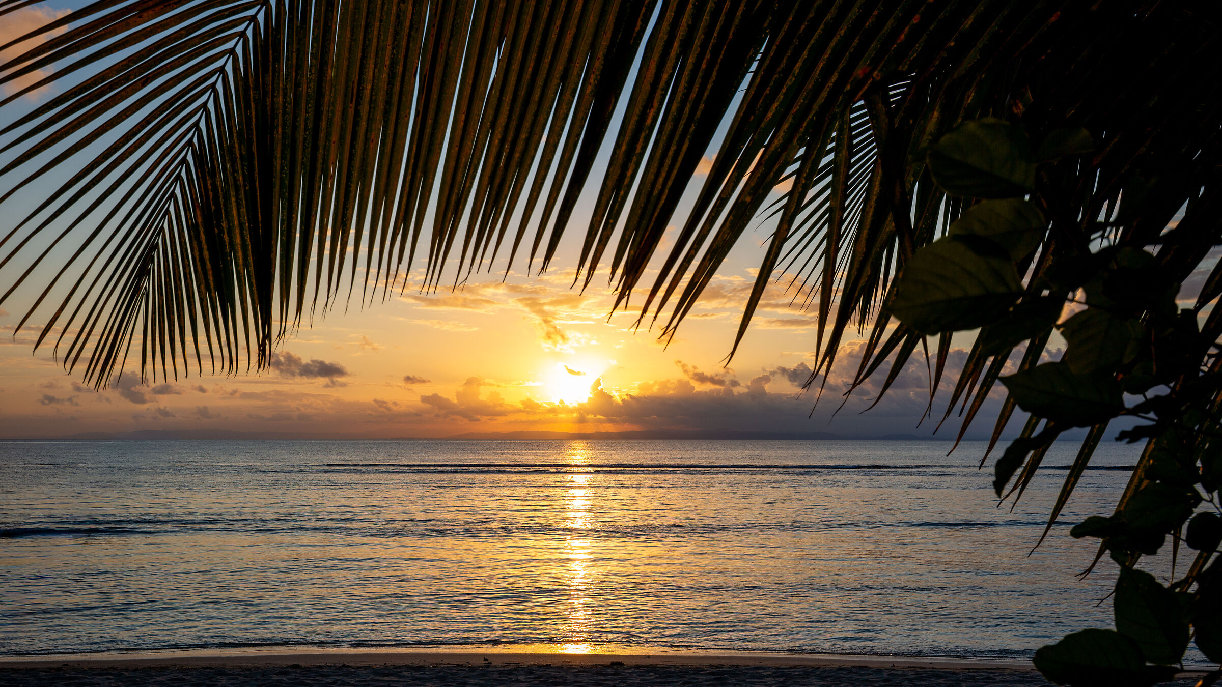 Sunset by the sea