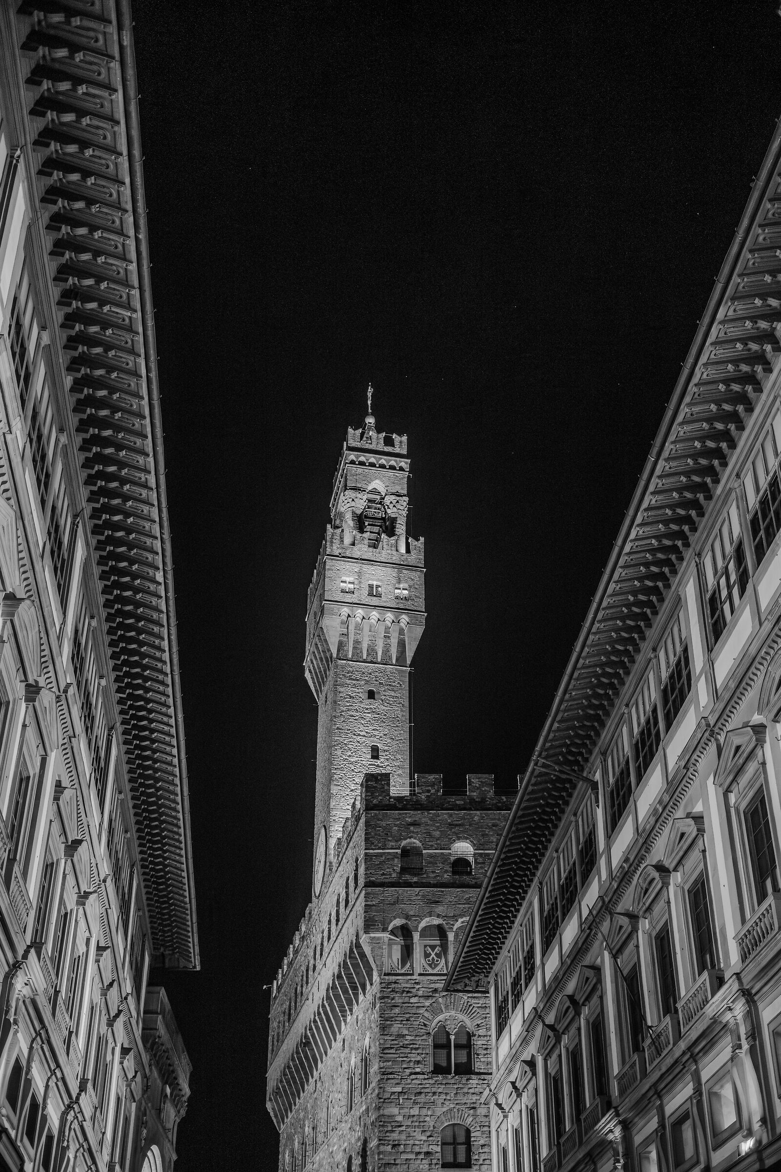 In the middle of the Uffizi