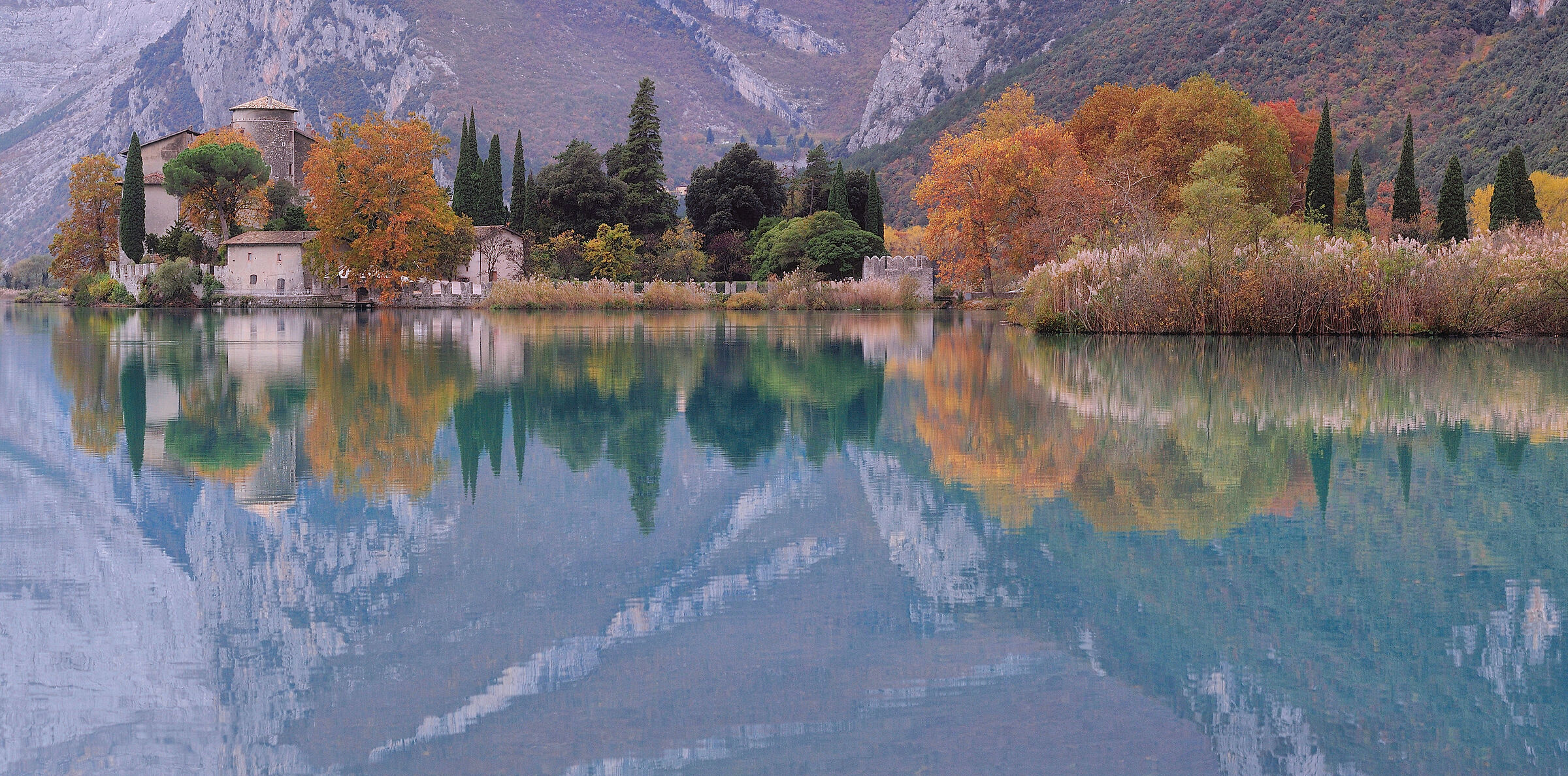 autunno sul lago di toblino