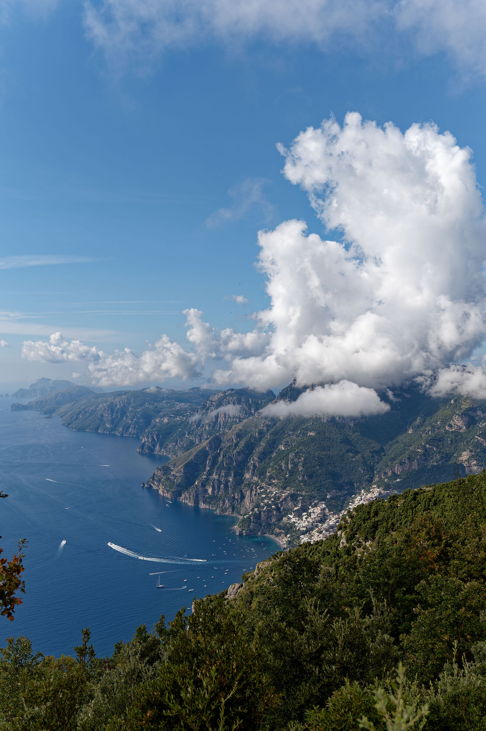 Positano and Capri from the path of the Gods...