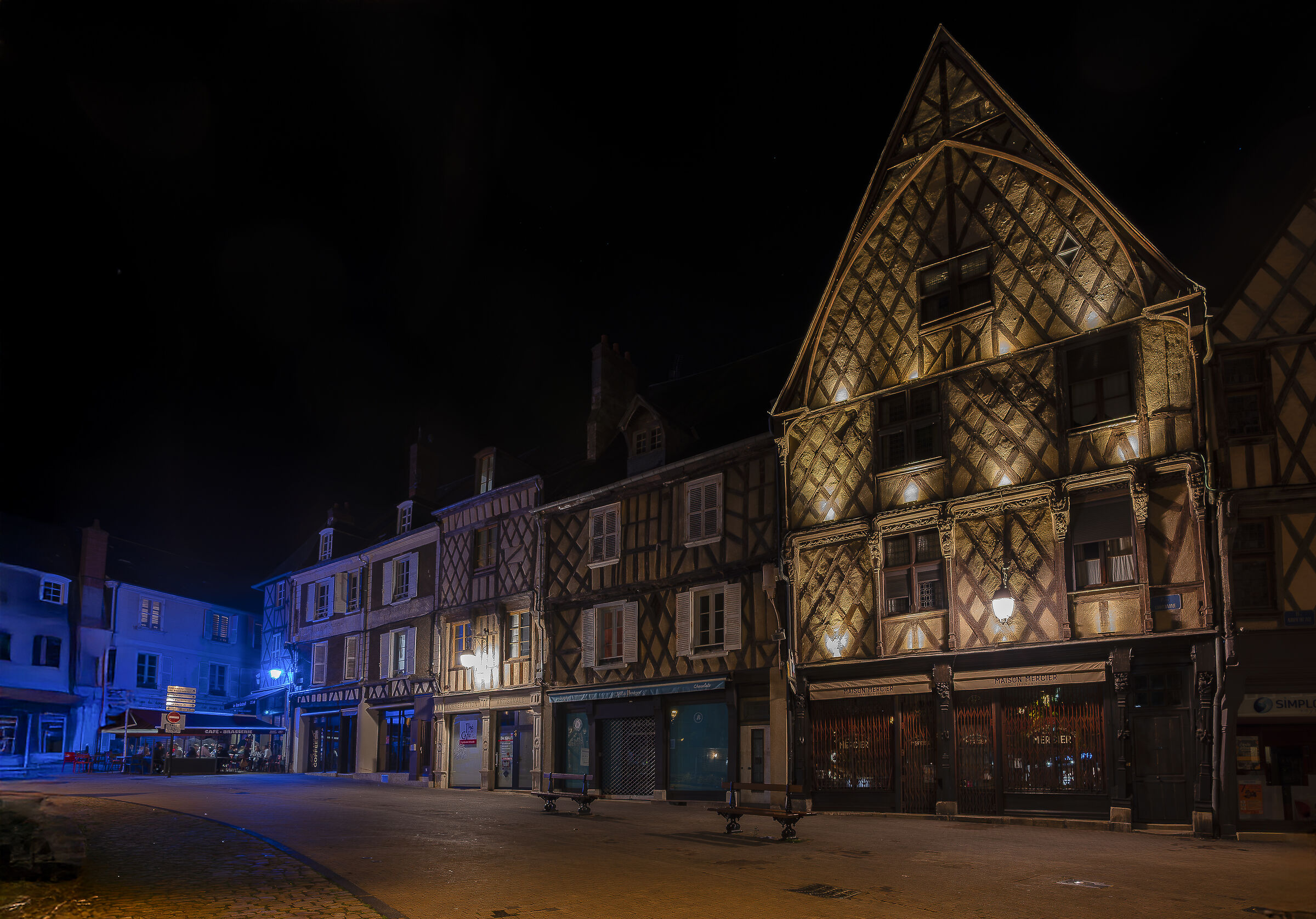 Bourg half-timbered houses