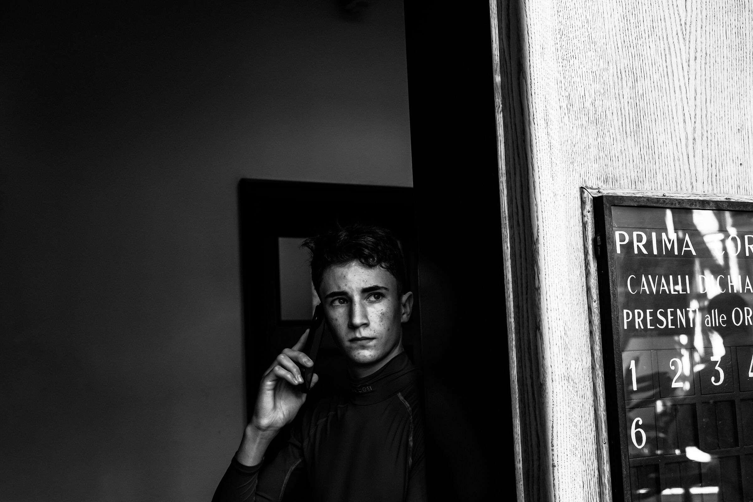 il fantino prima della gara