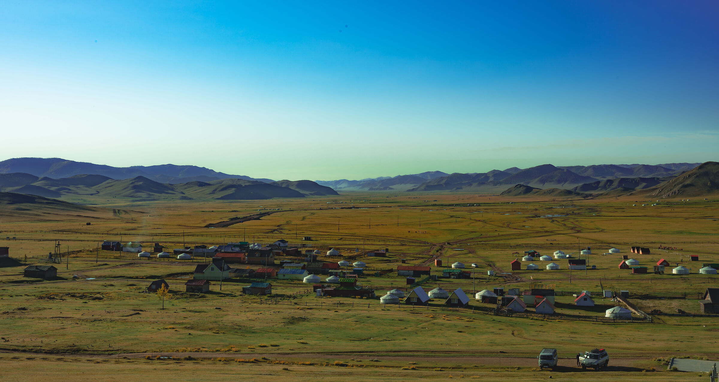 Village in the heart of the steppe
