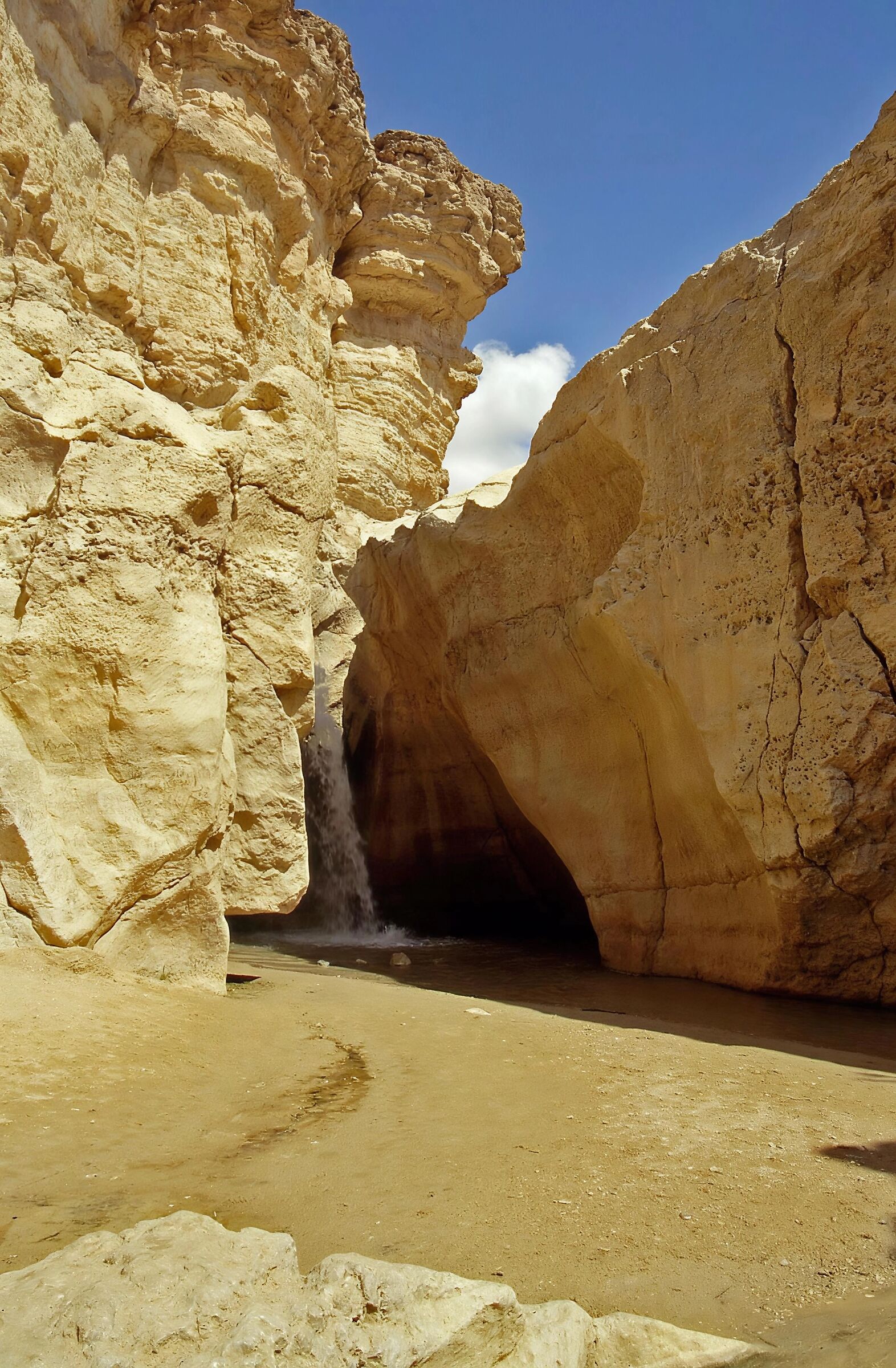 Tunisia: Cascata in oasi di montagna (digitalizzata)