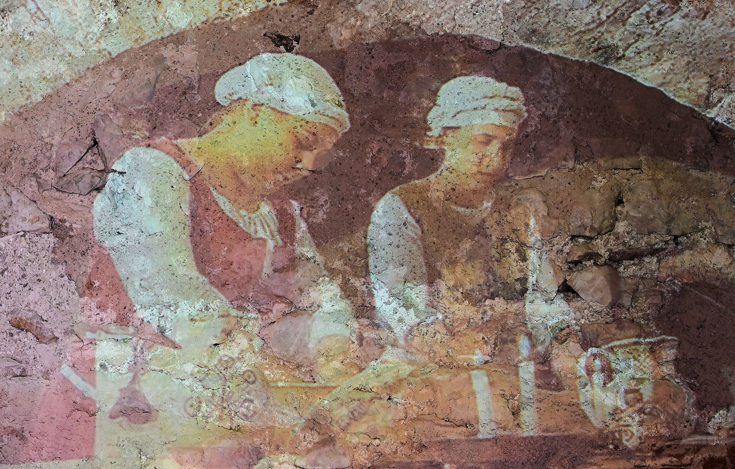 A projection that has become murals.